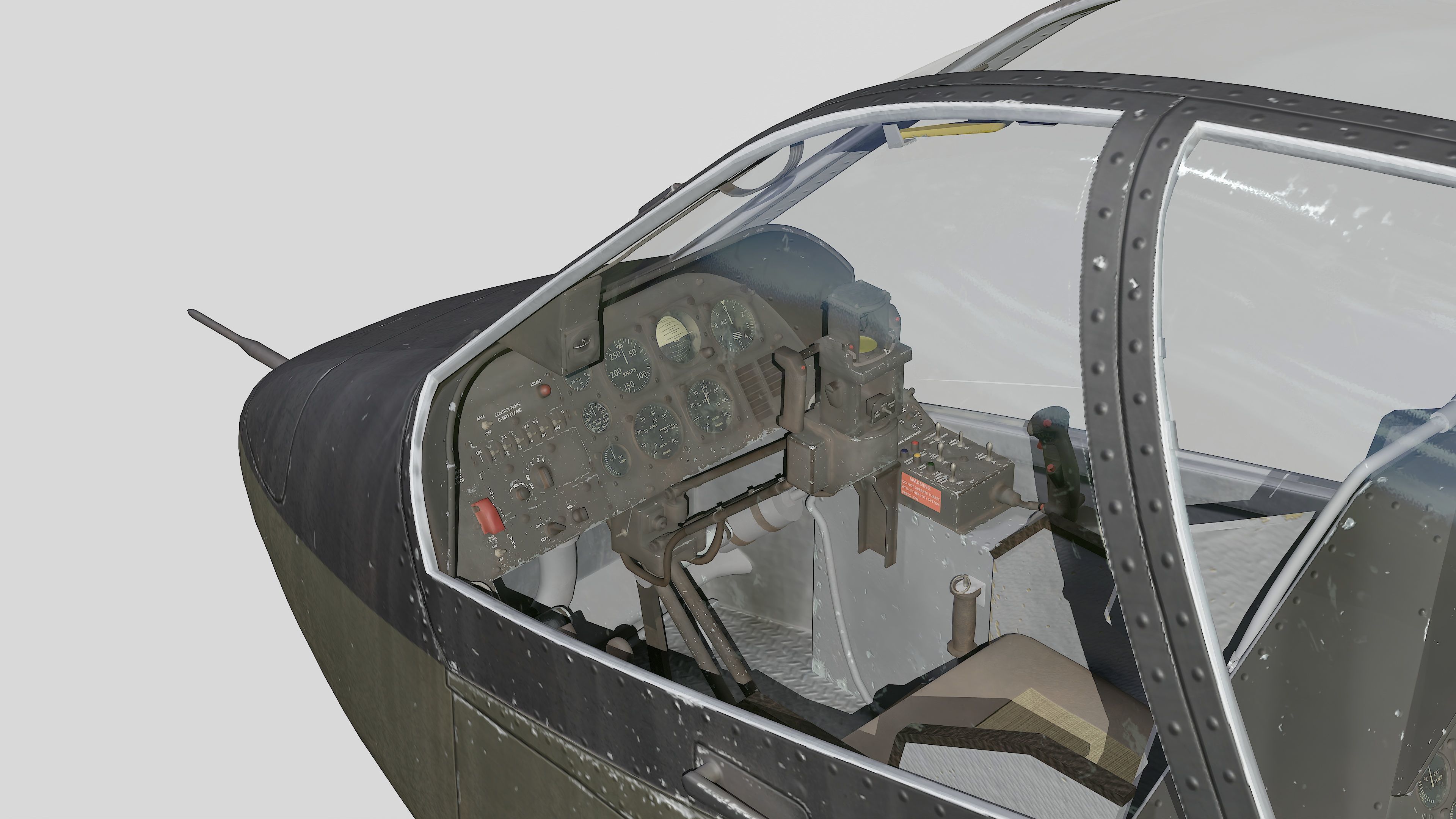 AH-1G Cobra US Army Vietnam War Helicopter Game Ready PBR 136K Low-poly 3D model_24