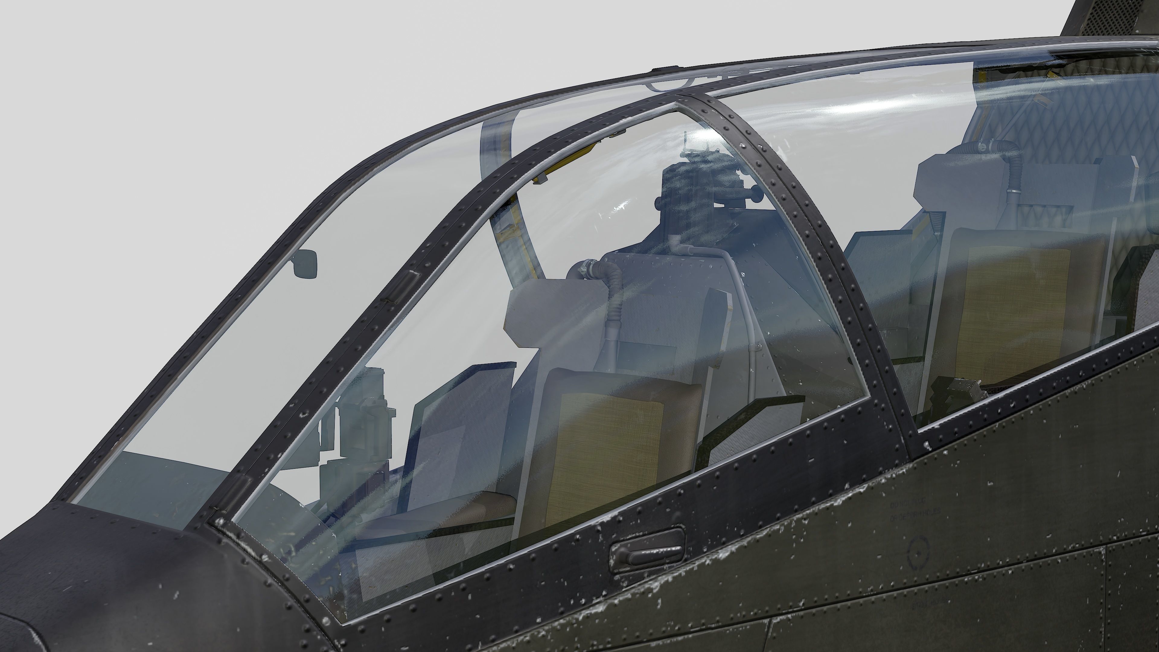 AH-1G Cobra US Army Vietnam War Helicopter Game Ready PBR 136K Low-poly 3D model_29