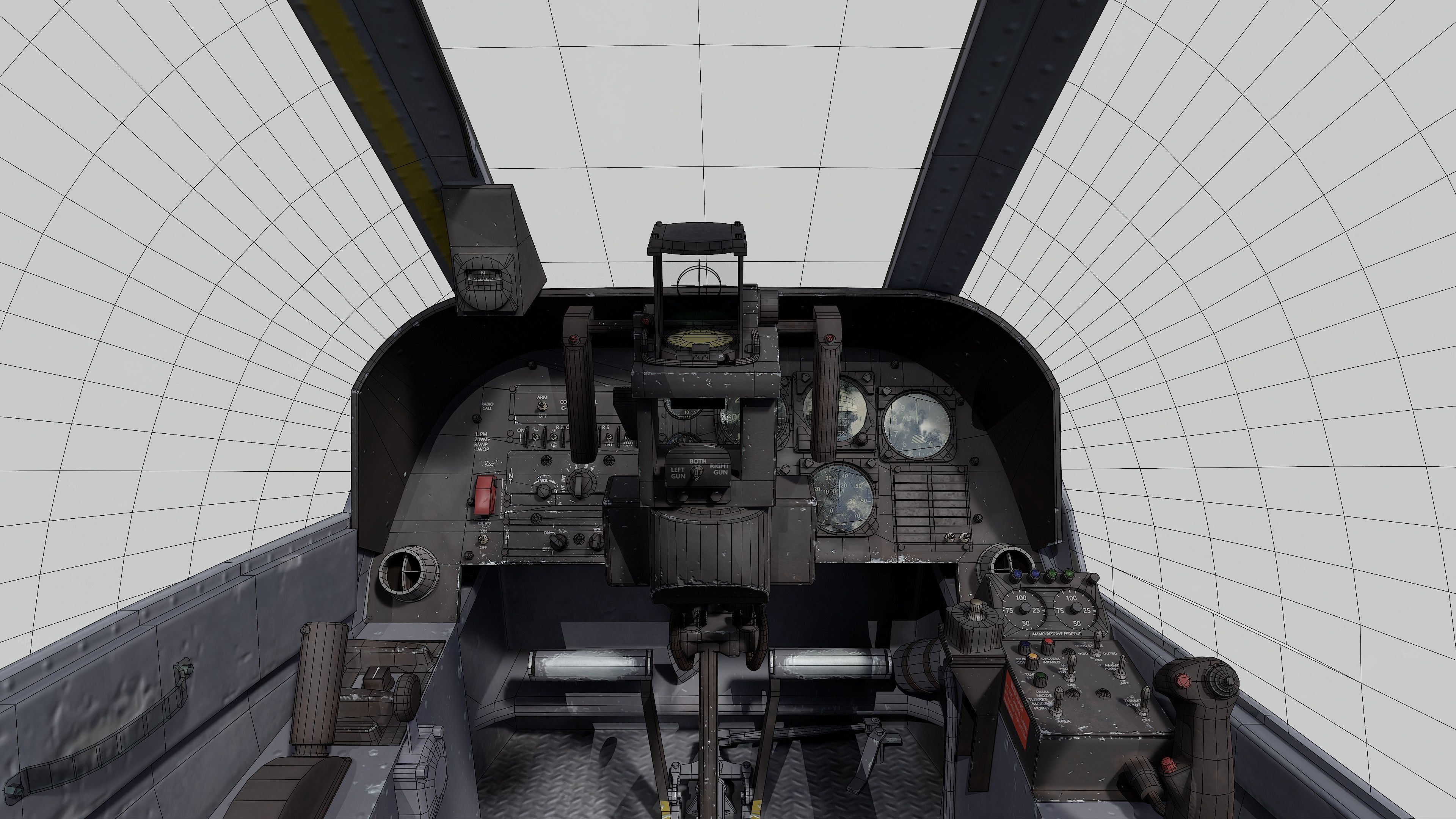 AH-1G Cobra US Army Vietnam War Helicopter Game Ready PBR 136K Low-poly 3D model_56