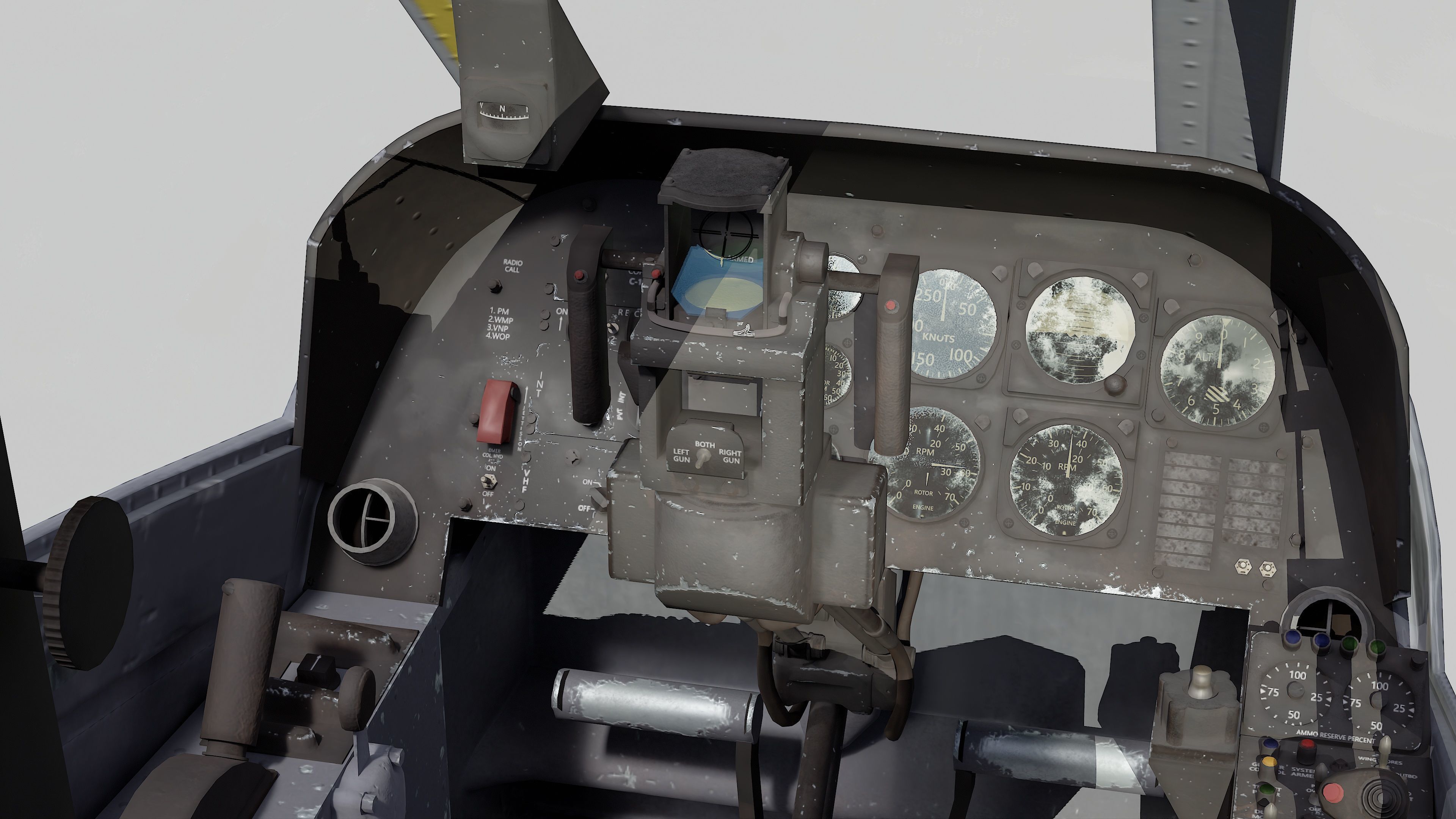 AH-1G Cobra US Army Vietnam War Helicopter Game Ready PBR 136K Low-poly 3D model_25