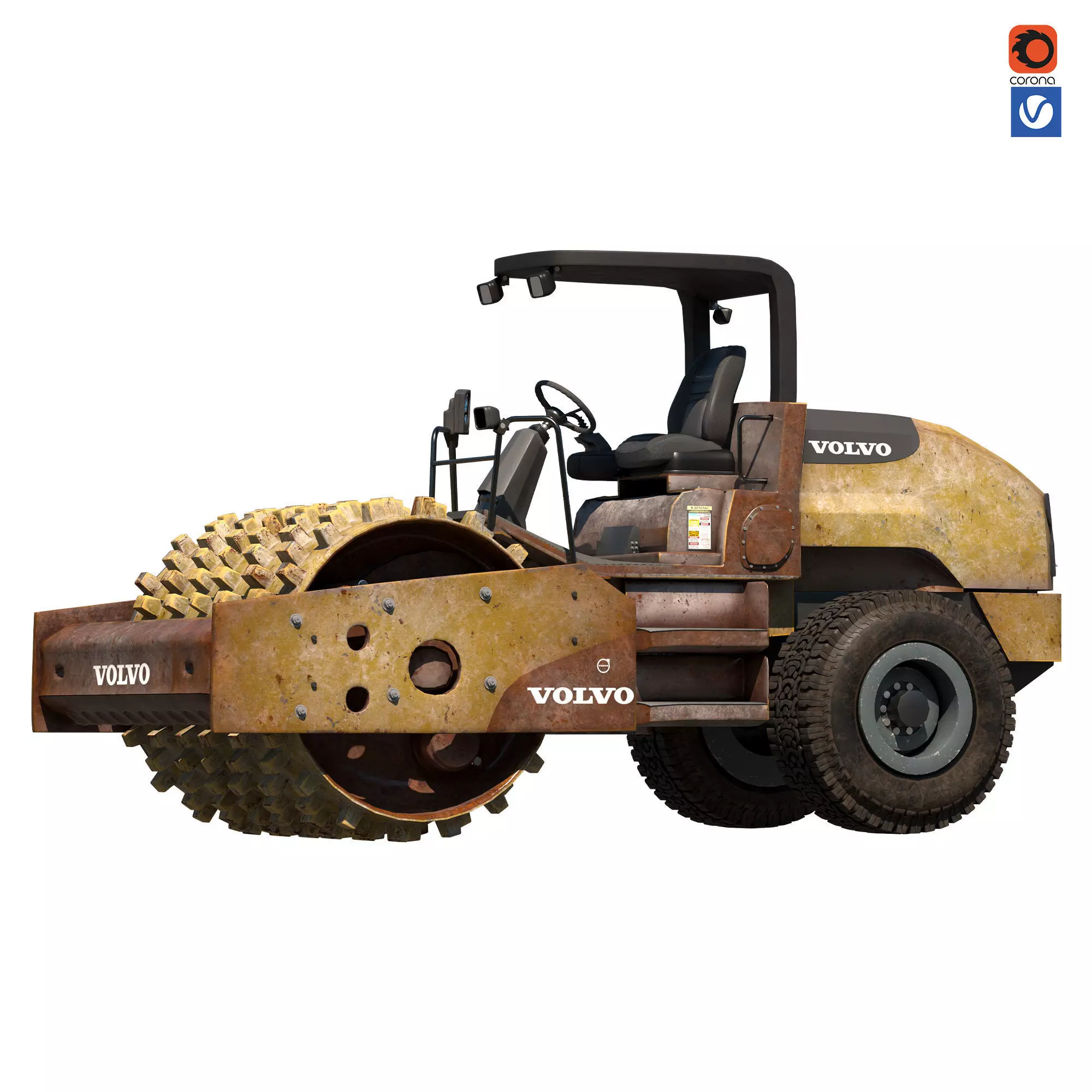 volvo sd45b roller 3D model
