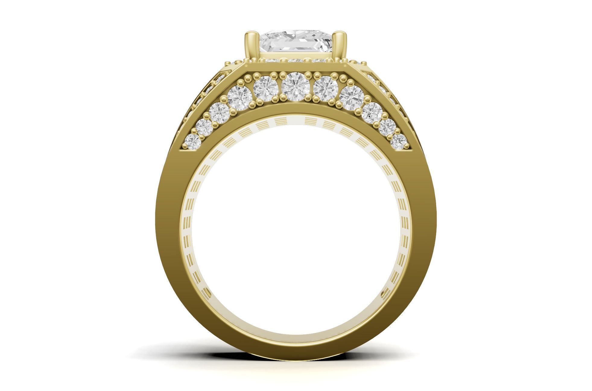 Princess Pointer With Round Bold Look Ring 3D print model_7