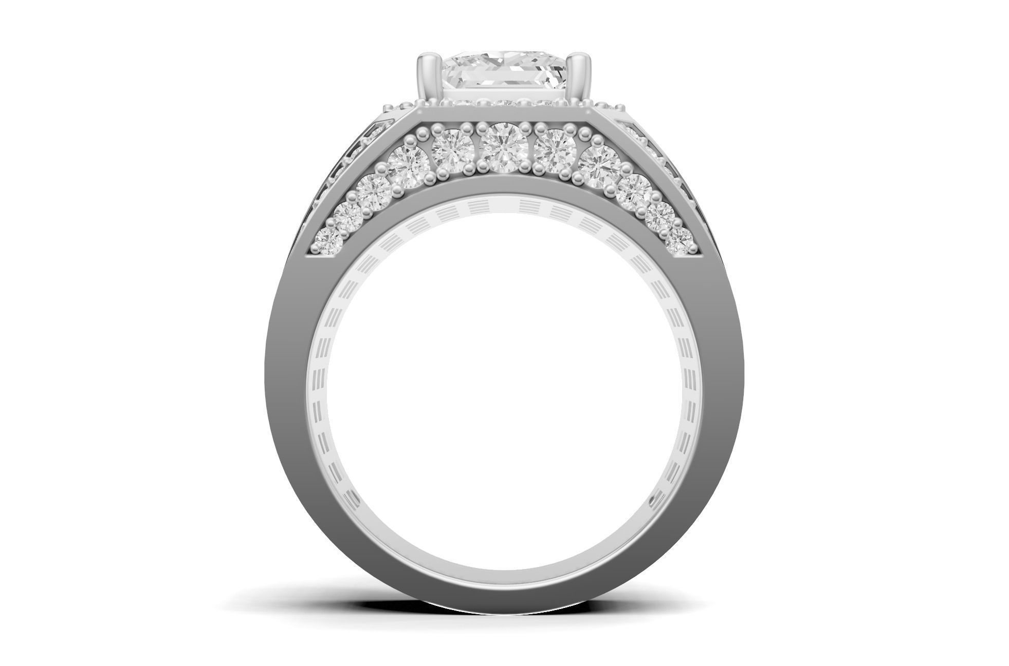 Princess Pointer With Round Bold Look Ring 3D print model_9