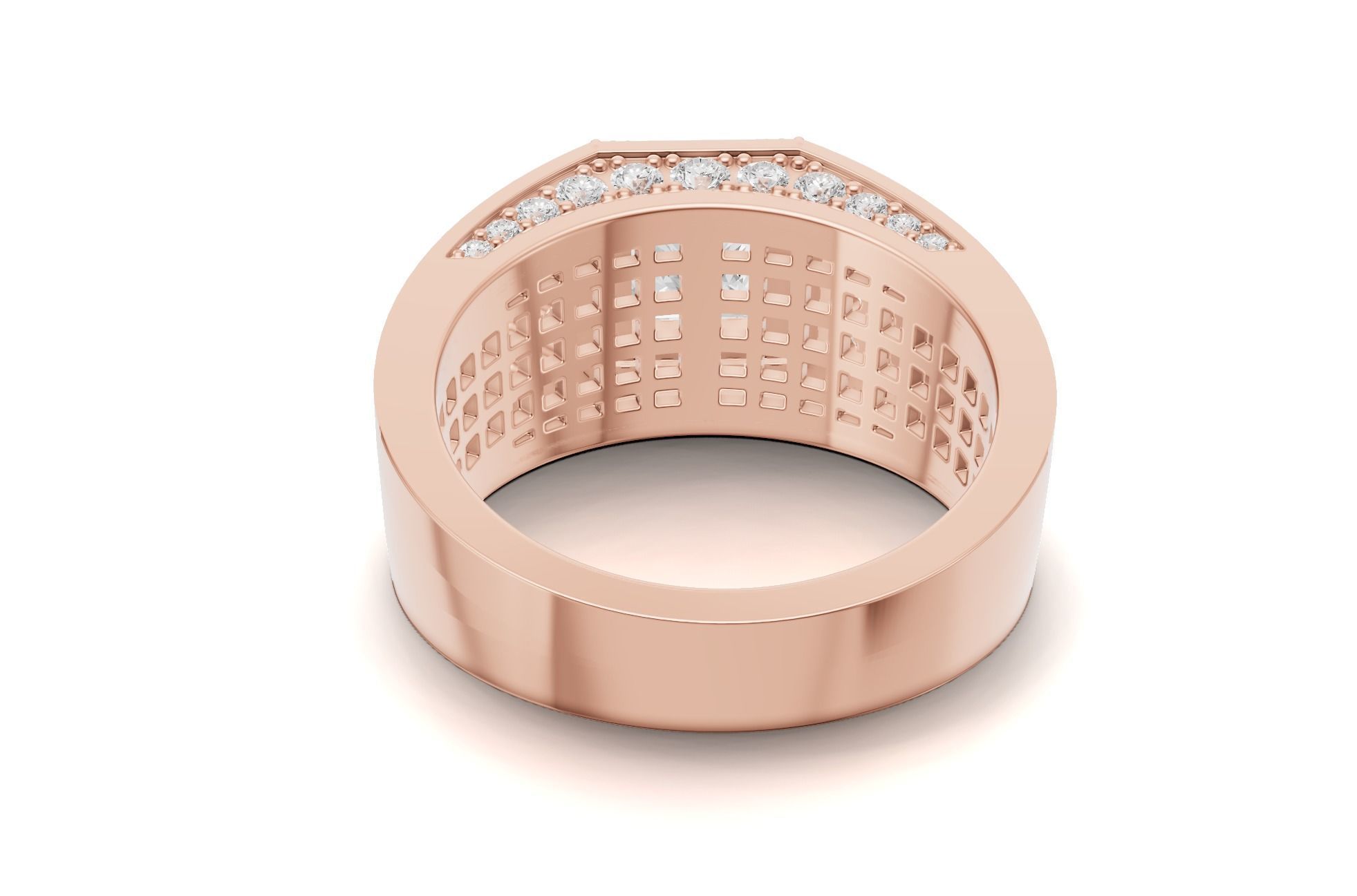 Princess Pointer With Round Bold Look Ring 3D print model_13