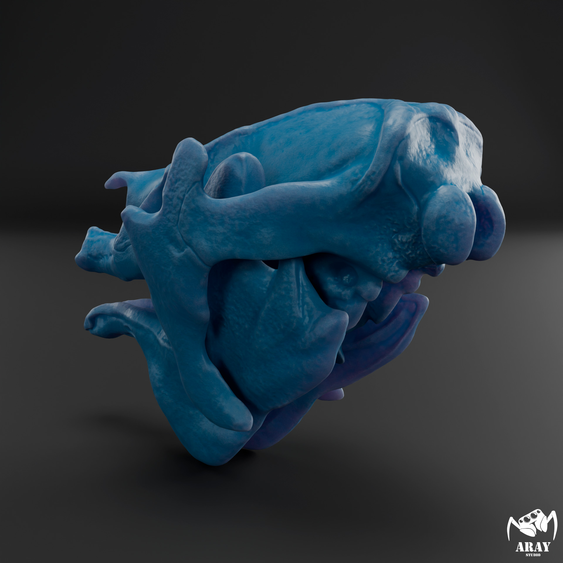 Megatherium americanum - giant ground sloth skull 3D print model_10