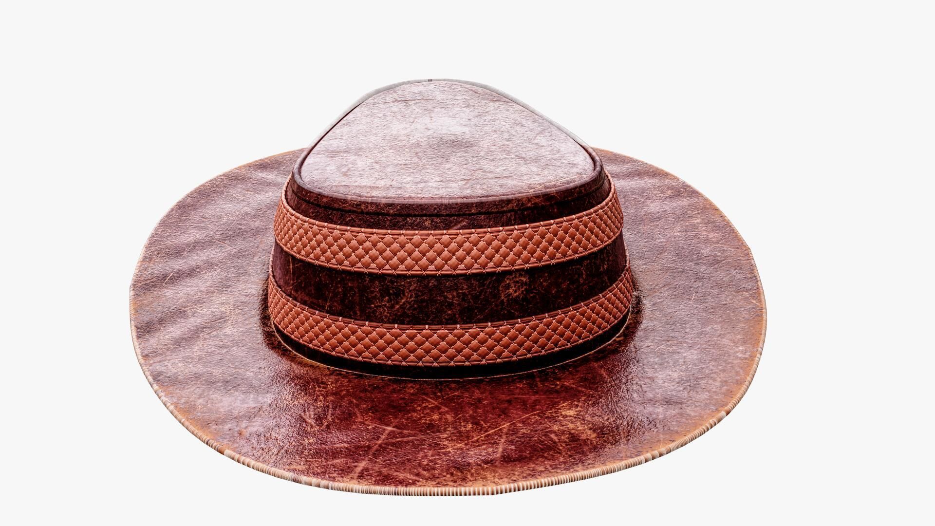Cowboy Hat Low-poly 3D model_7