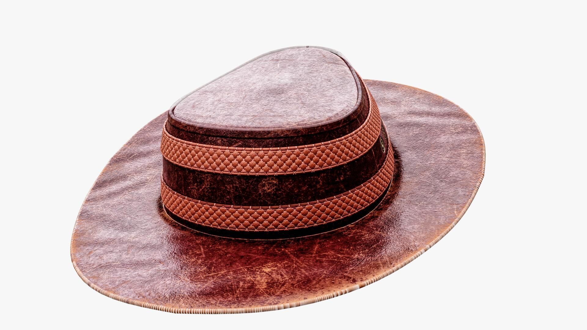 Cowboy Hat Low-poly 3D model_3