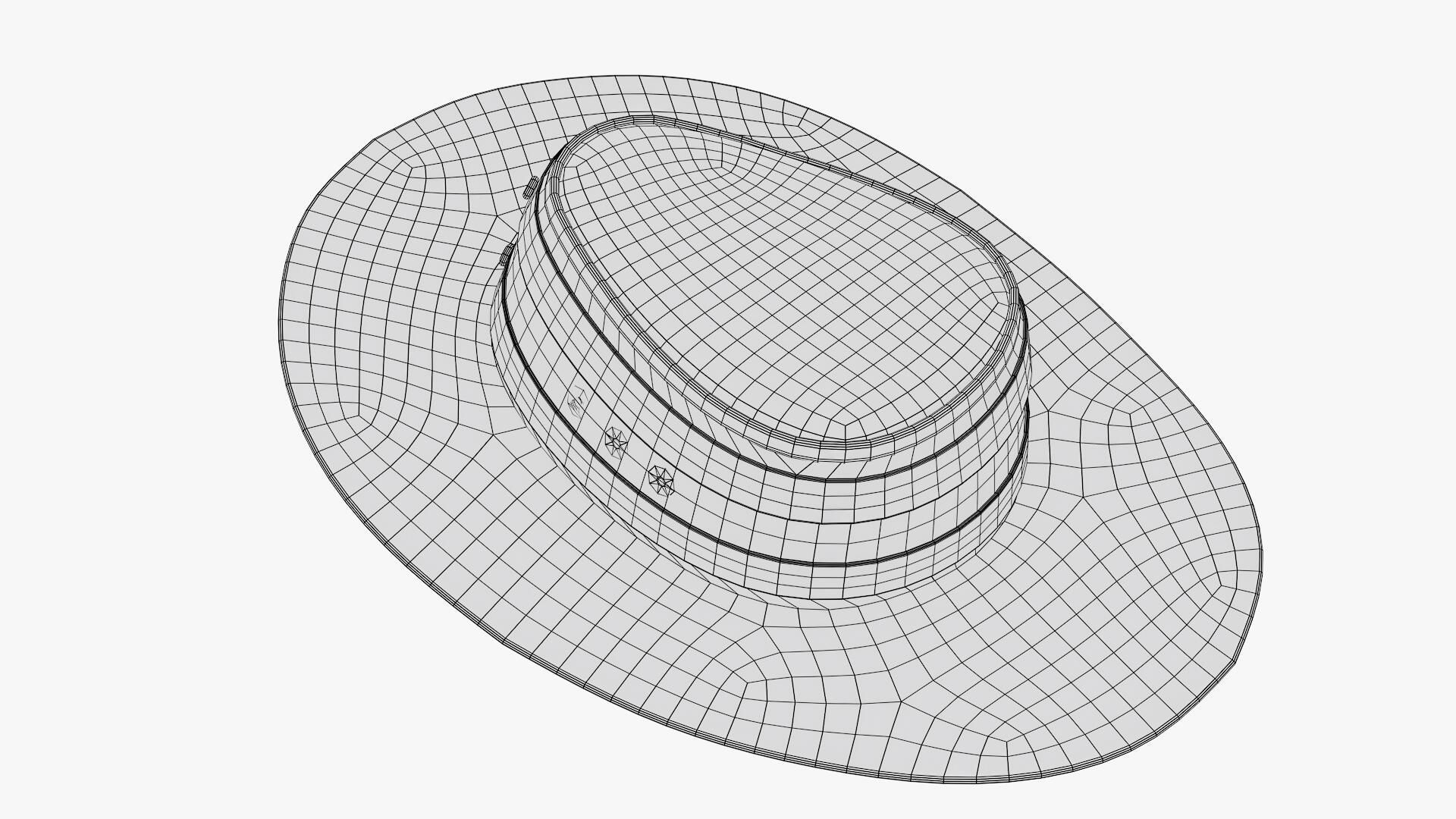 Cowboy Hat Low-poly 3D model_23