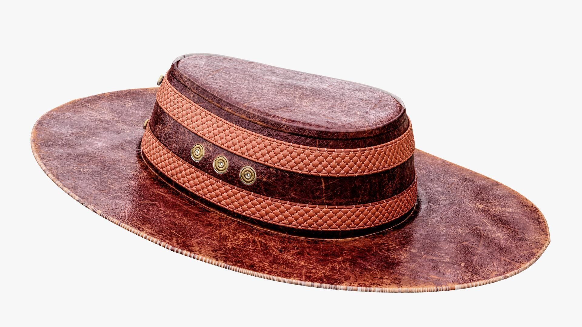 Cowboy Hat Low-poly 3D model_2