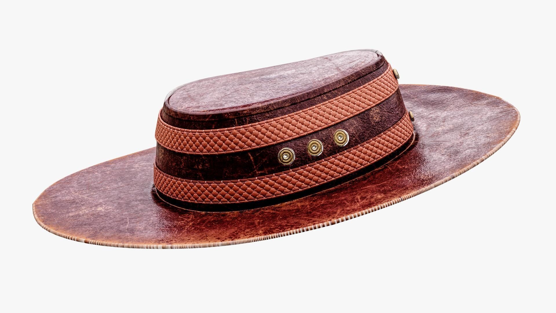 Cowboy Hat Low-poly 3D model_4