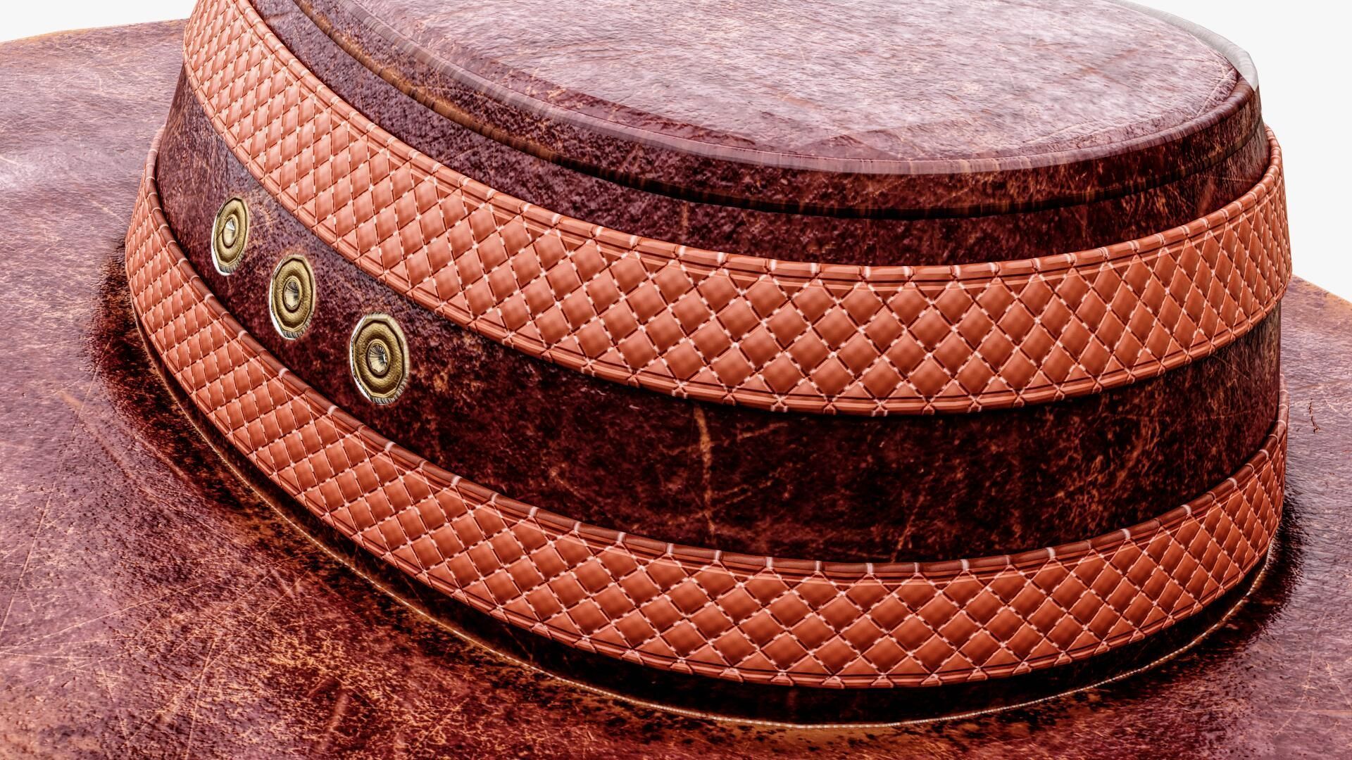 Cowboy Hat Low-poly 3D model_11