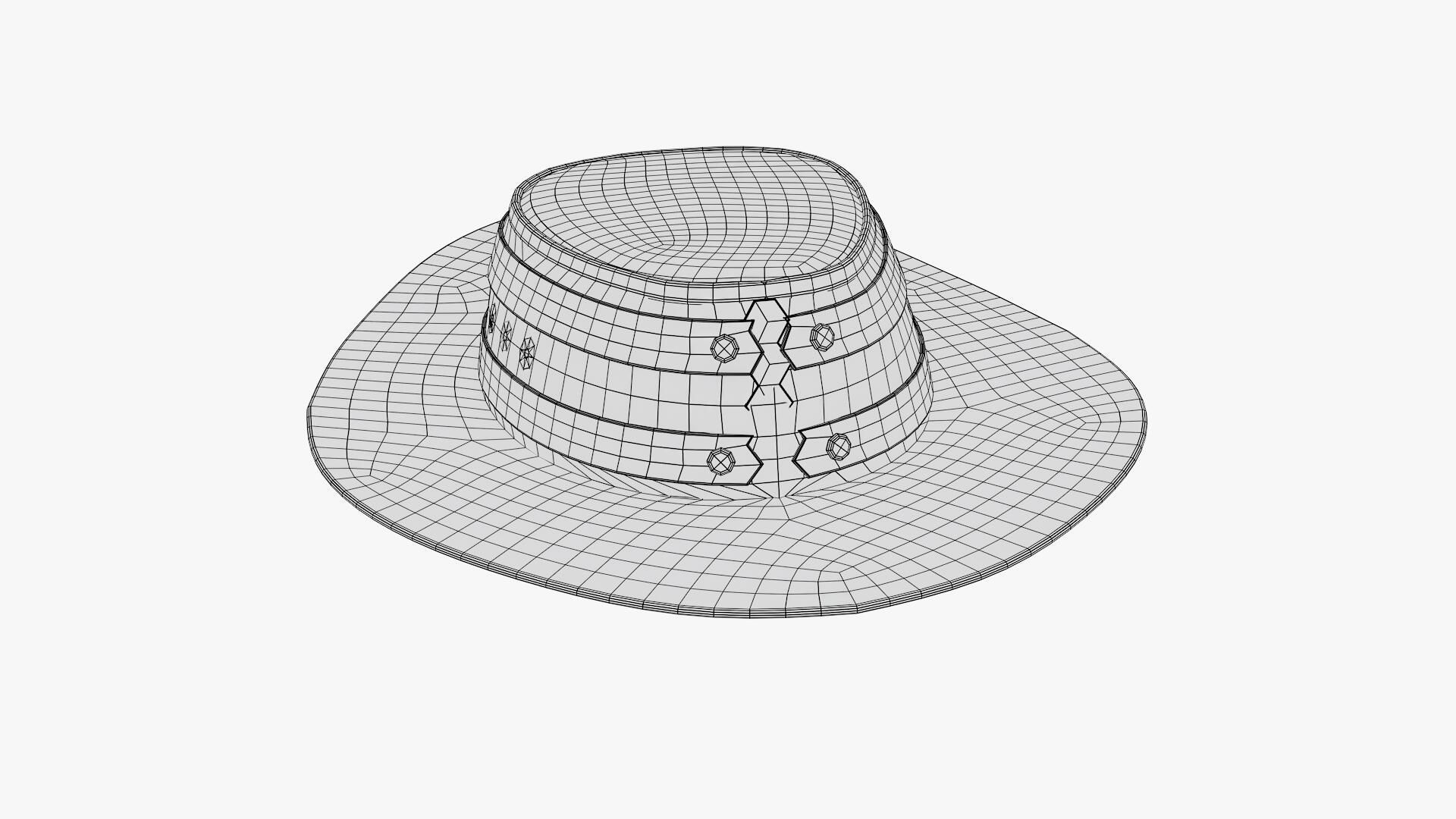 Cowboy Hat Low-poly 3D model_21