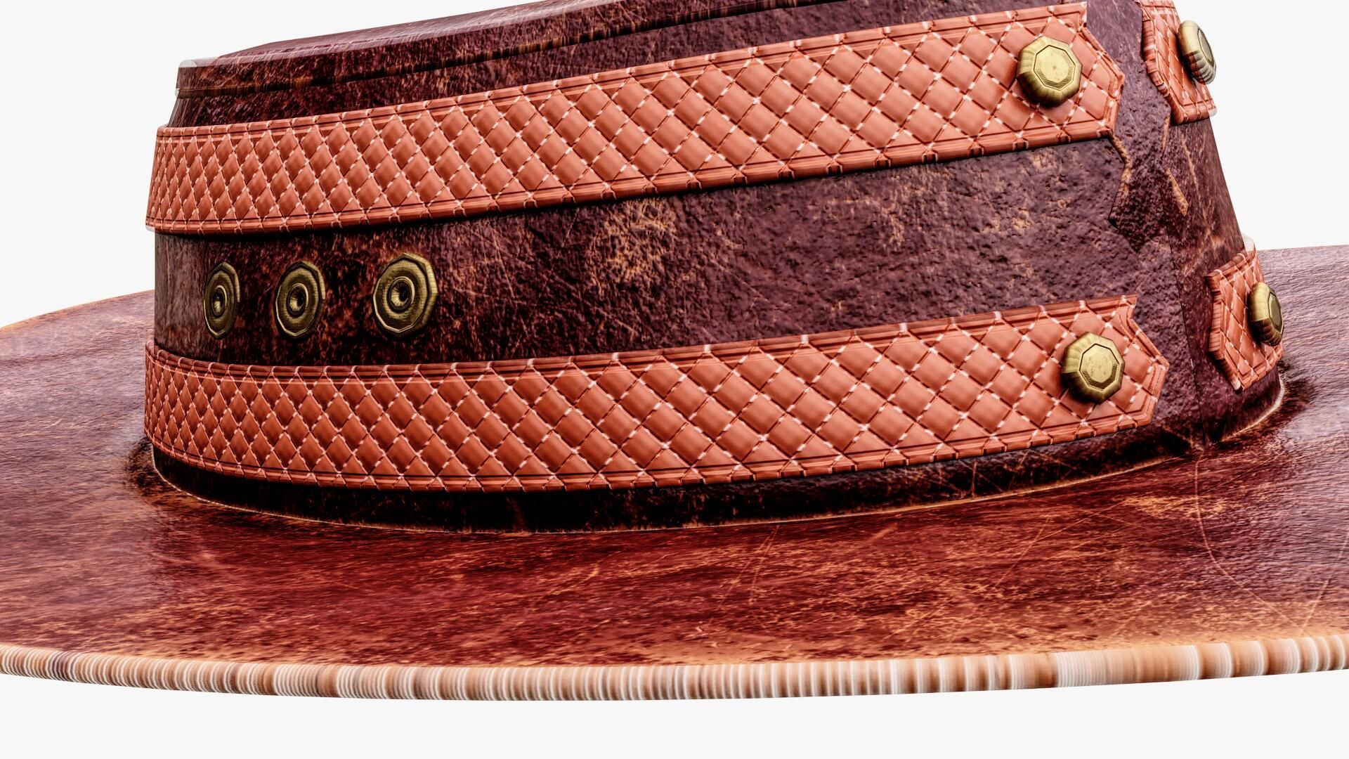 Cowboy Hat Low-poly 3D model_9