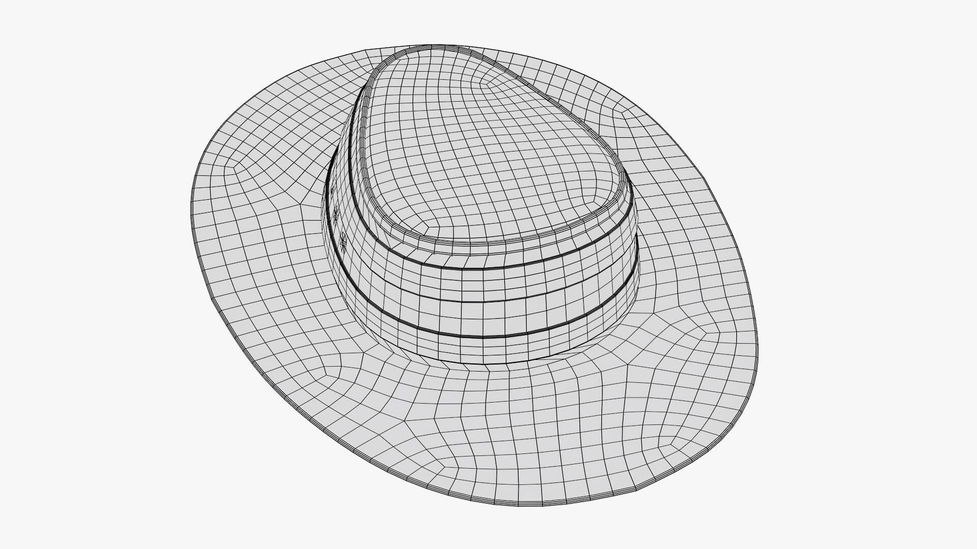 Cowboy Hat Low-poly 3D model_18