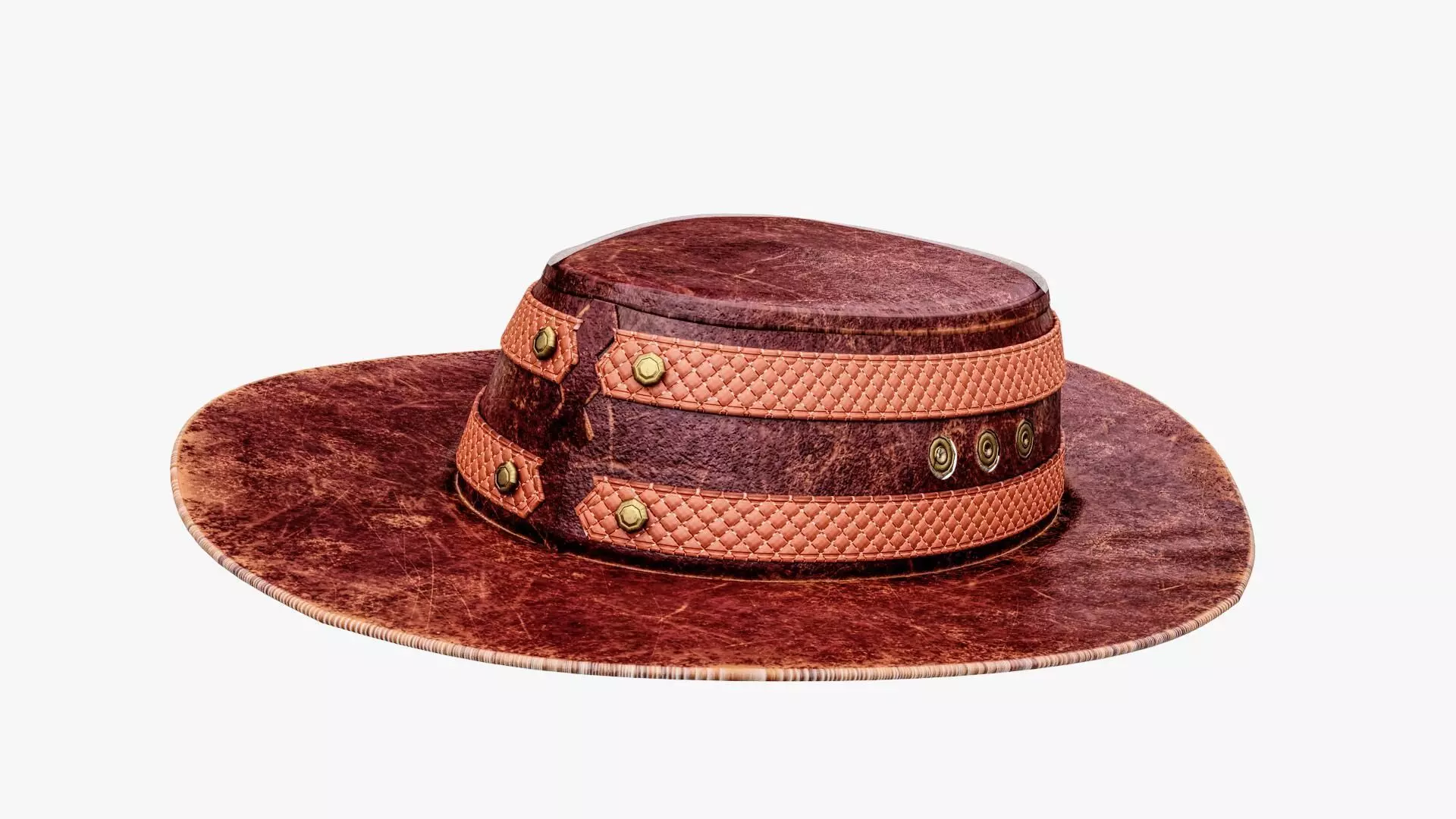 Cowboy Hat Low-poly 3D model_0