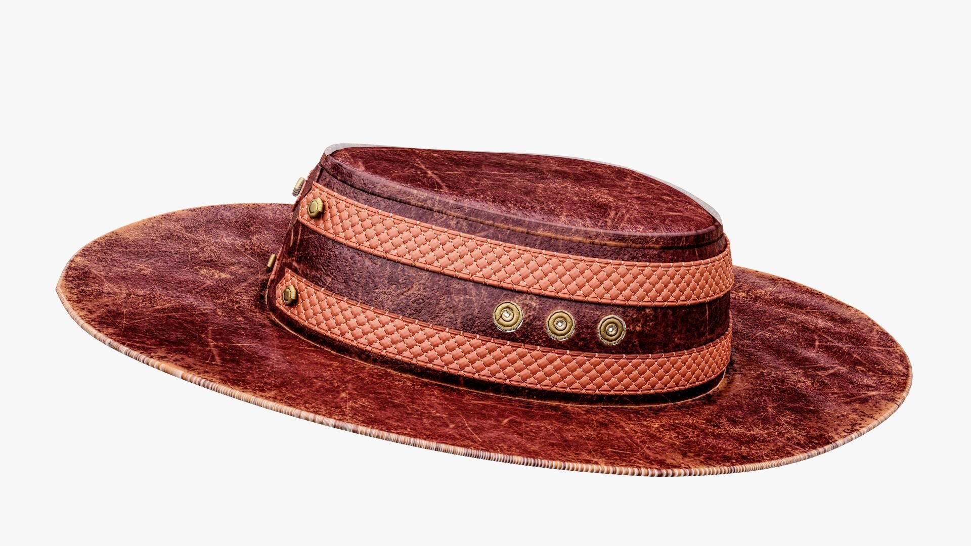 Cowboy Hat Low-poly 3D model_1