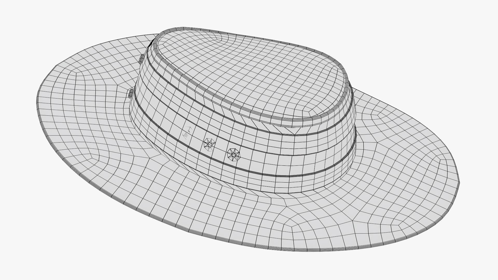 Cowboy Hat Low-poly 3D model_17
