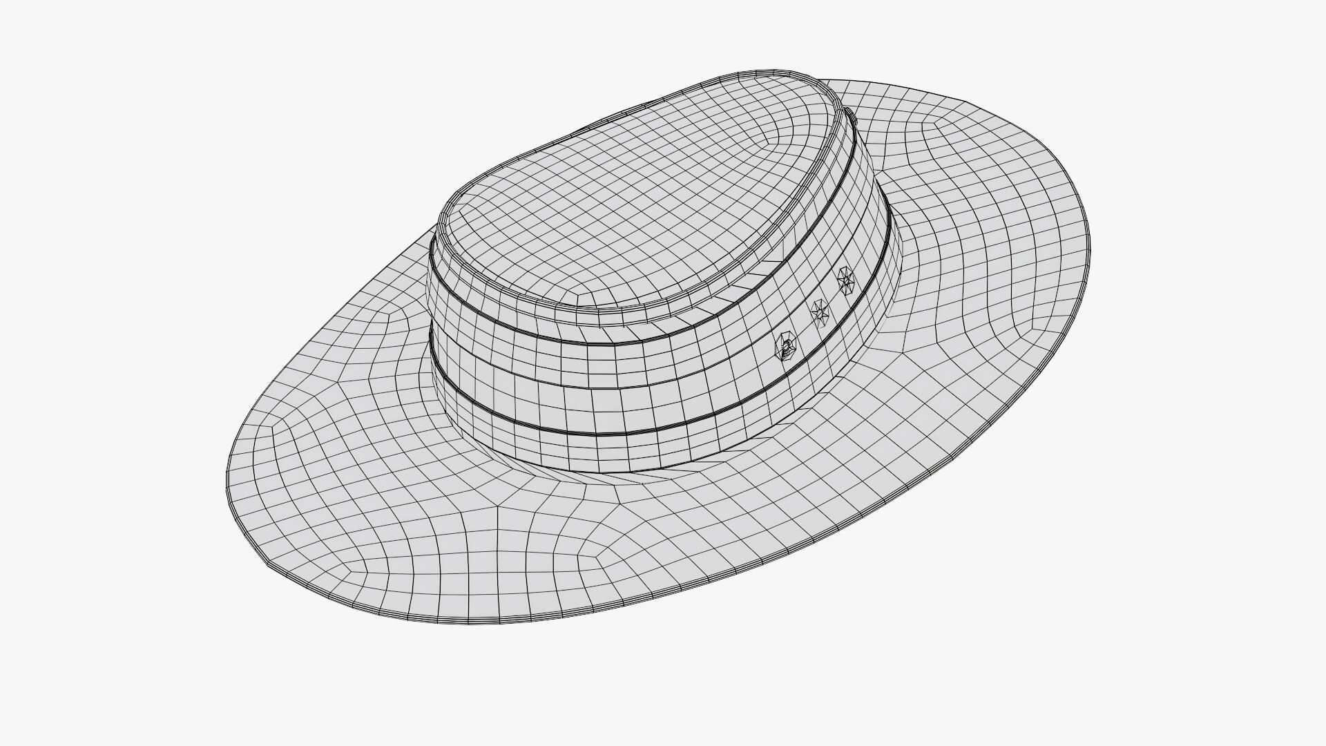 Cowboy Hat Low-poly 3D model_19
