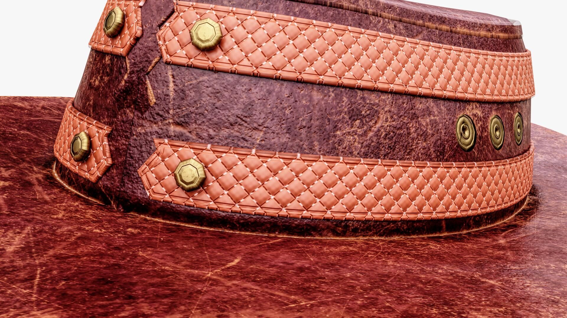 Cowboy Hat Low-poly 3D model_8