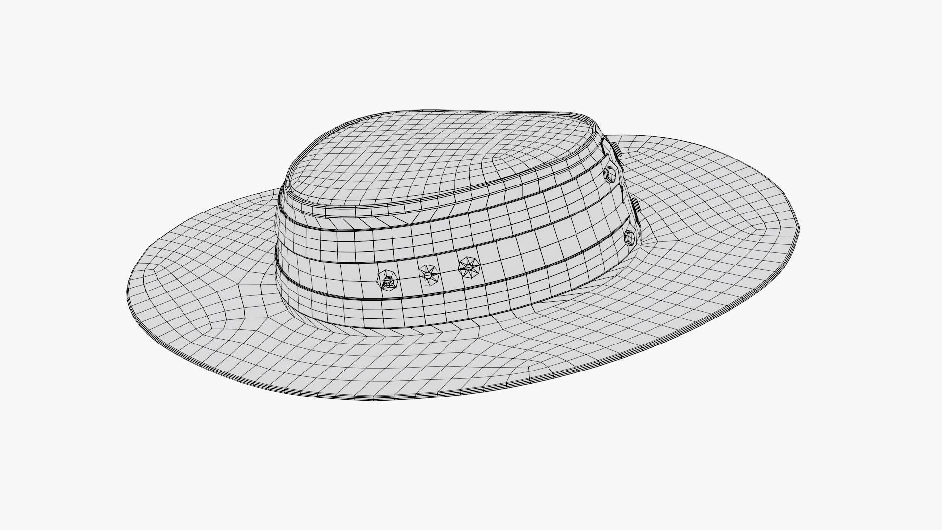 Cowboy Hat Low-poly 3D model_20
