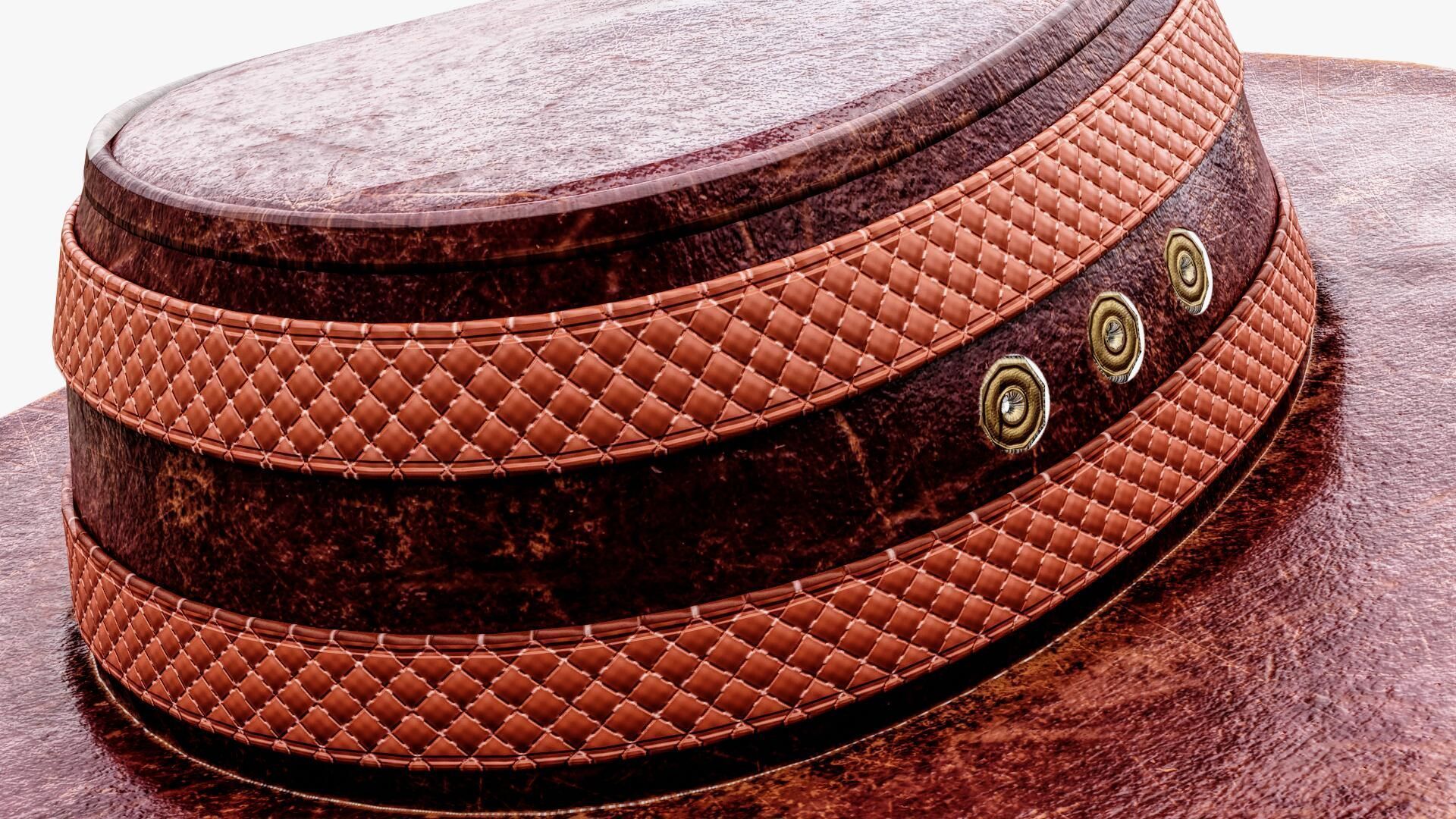 Cowboy Hat Low-poly 3D model_10