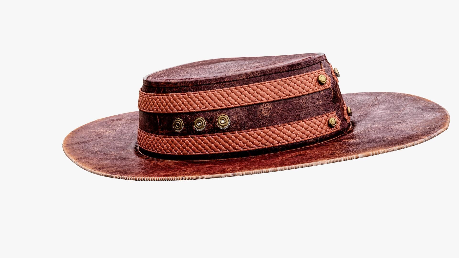Cowboy Hat Low-poly 3D model_5
