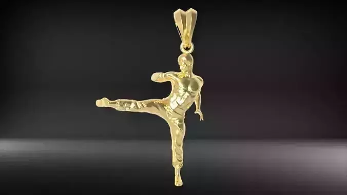 Karate Fighter Pendant 