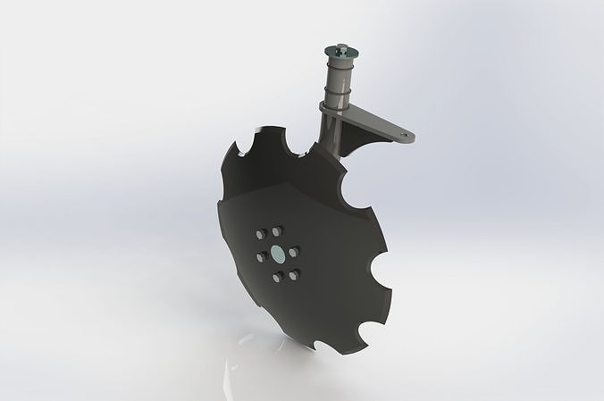 WG 000 - Disc harrow with rack Low-poly 3D model