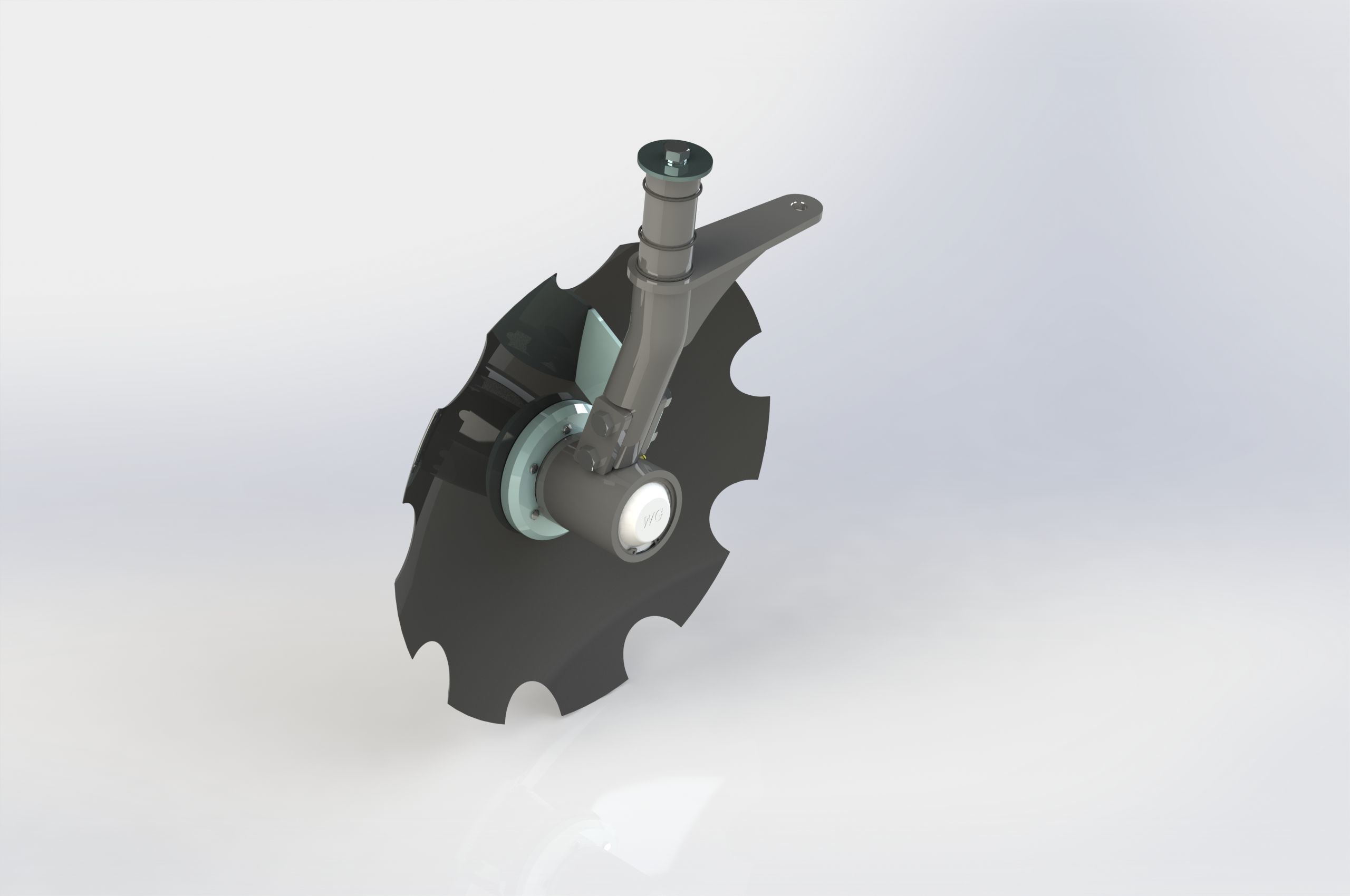 WG 000 - Disc harrow with rack Low-poly 3D model_8