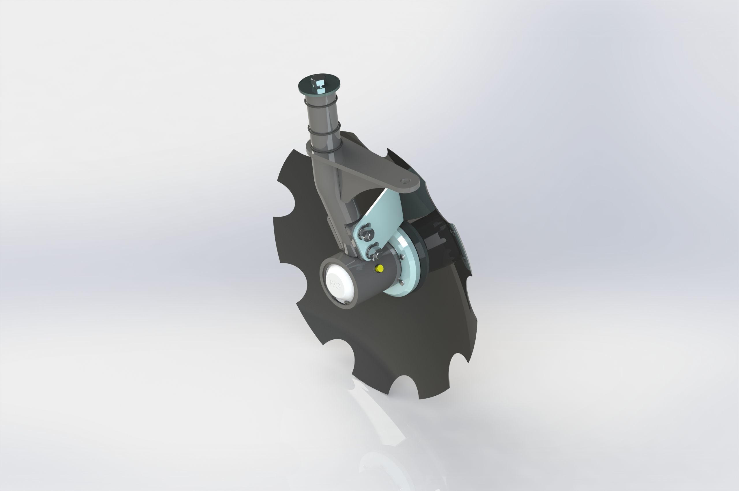 WG 000 - Disc harrow with rack Low-poly 3D model_7