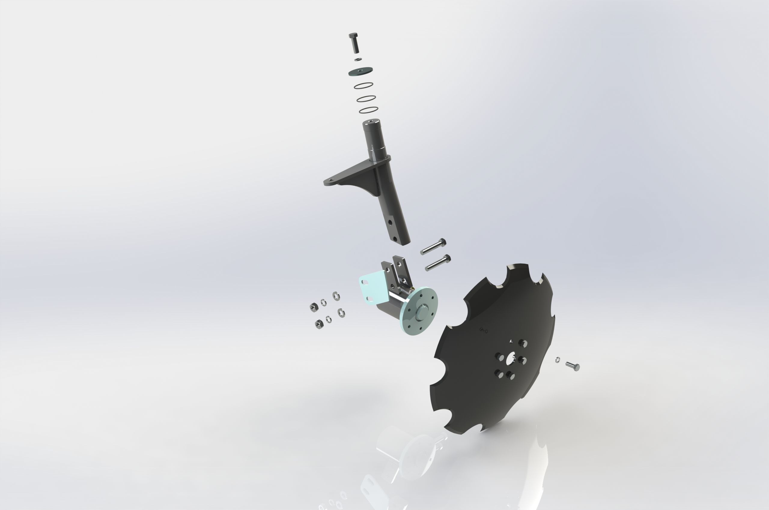 WG 000 - Disc harrow with rack Low-poly 3D model_3