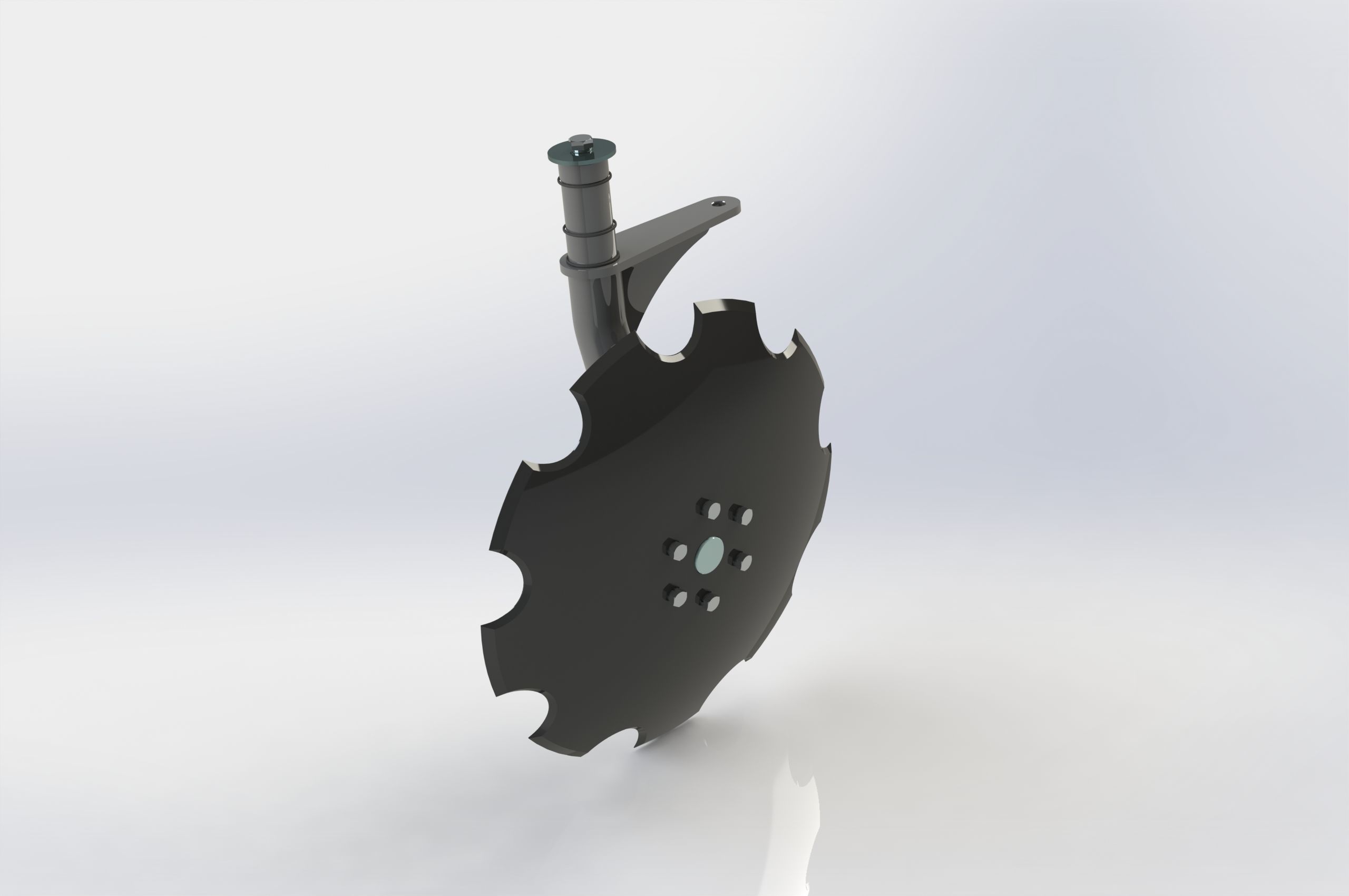 WG 000 - Disc harrow with rack Low-poly 3D model_1