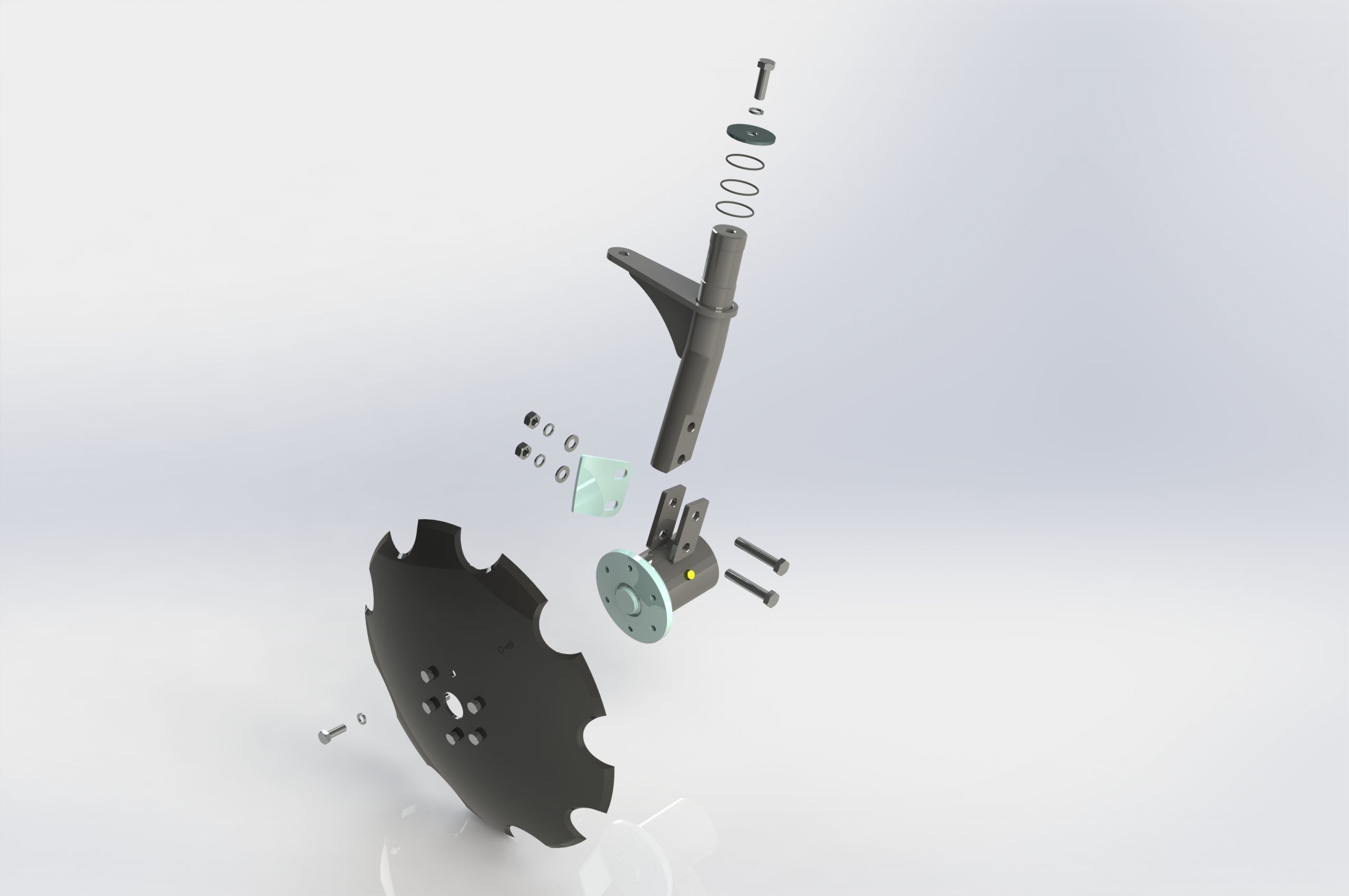 WG 000 - Disc harrow with rack Low-poly 3D model_2