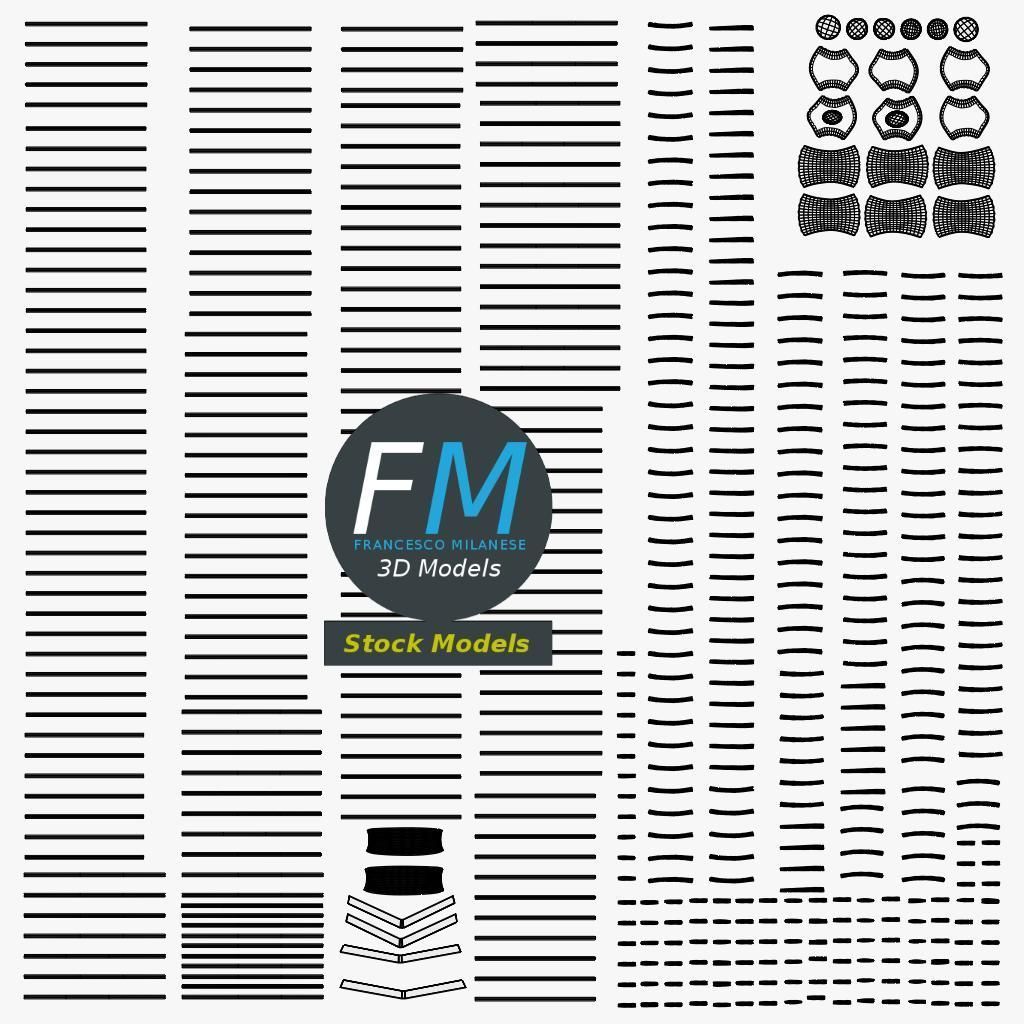 Reclining chair with bungee cords 3D model_11