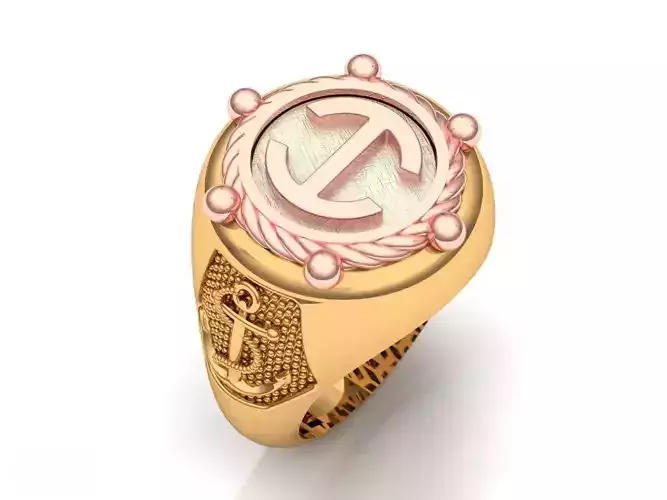 Men s sailor ring 3D print model