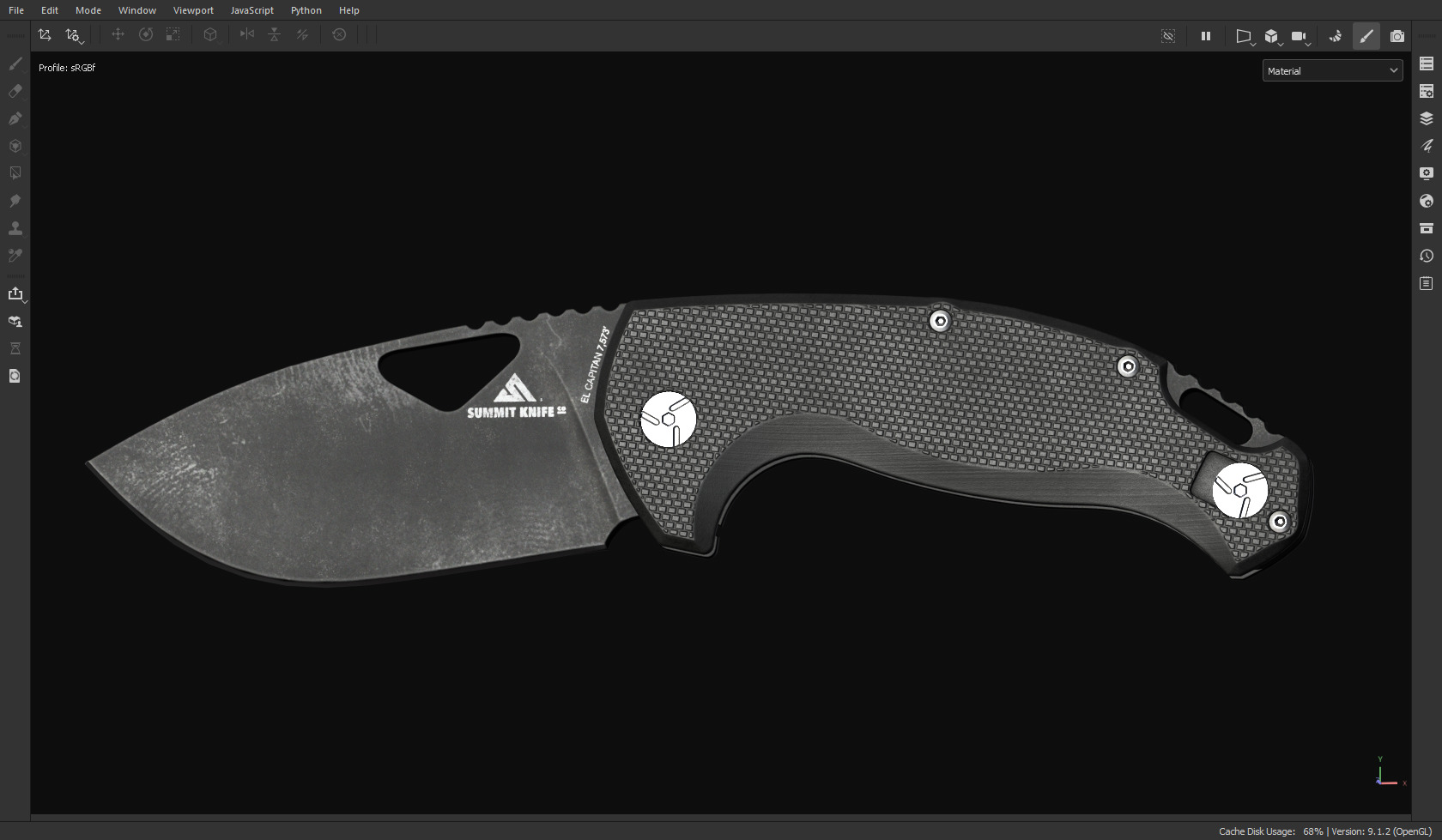 FOLDING POCKET KNIFE Low-poly 3D model_14