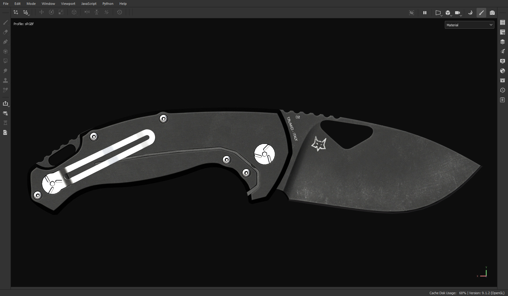 FOLDING POCKET KNIFE Low-poly 3D model_15