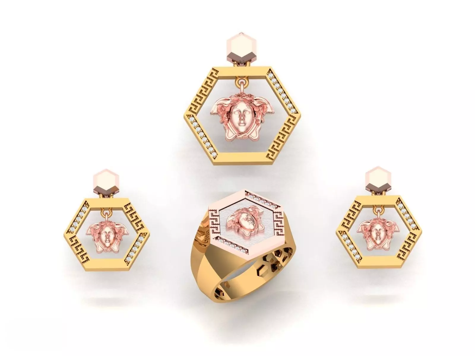 Branded design mini set 3D print model_0