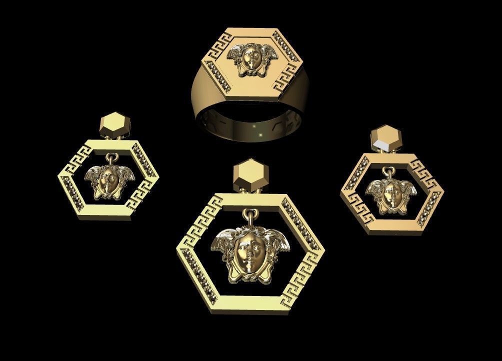 Branded design mini set 3D print model_3