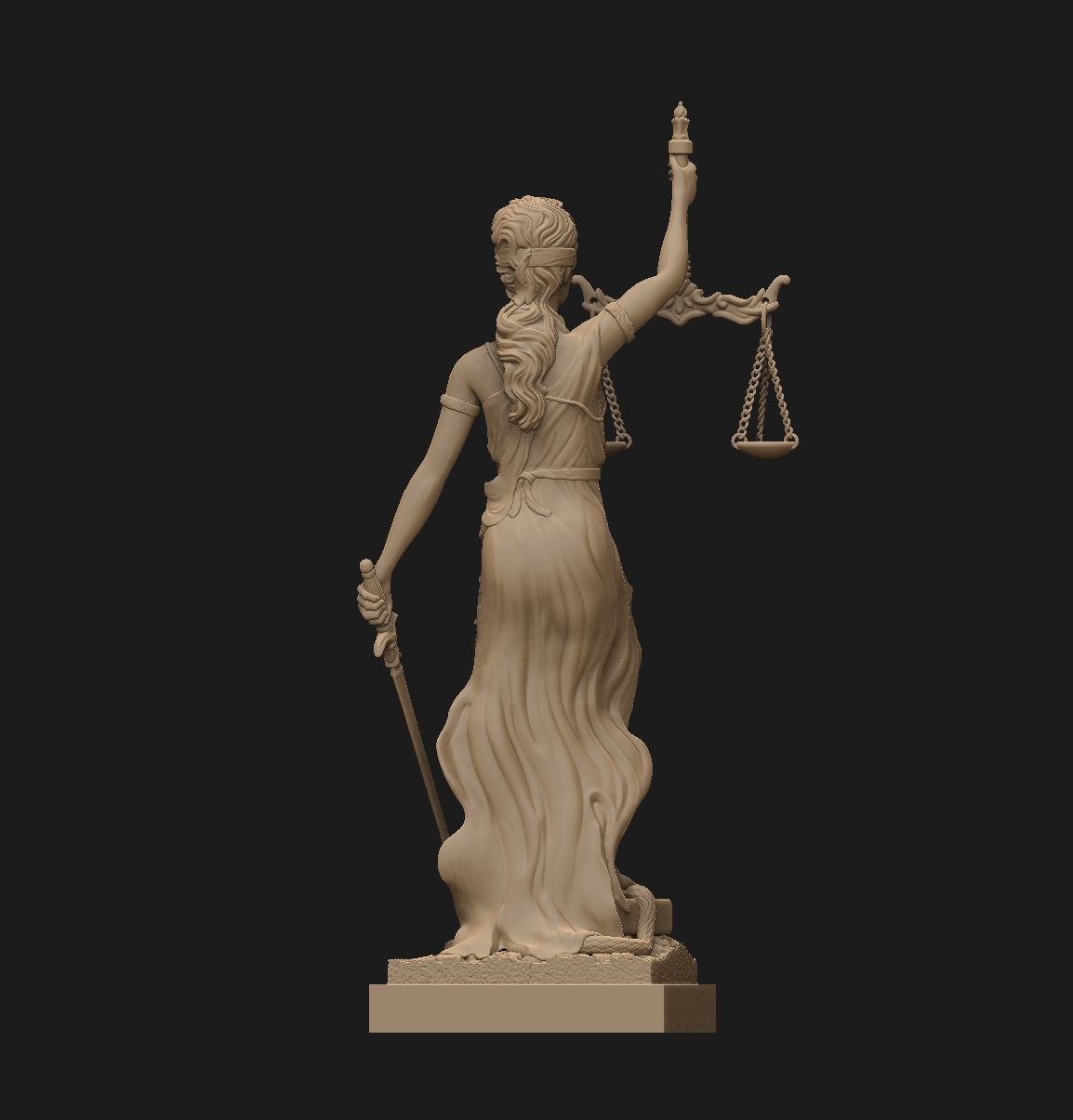 Lady Justice 3D print model_4