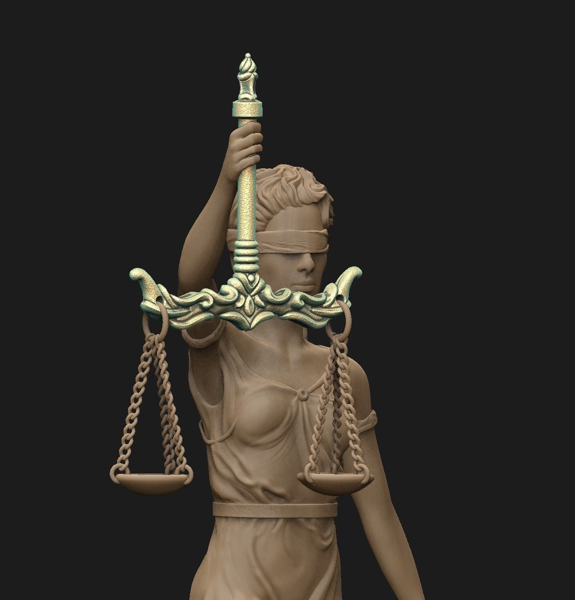 Lady Justice 3D print model_7