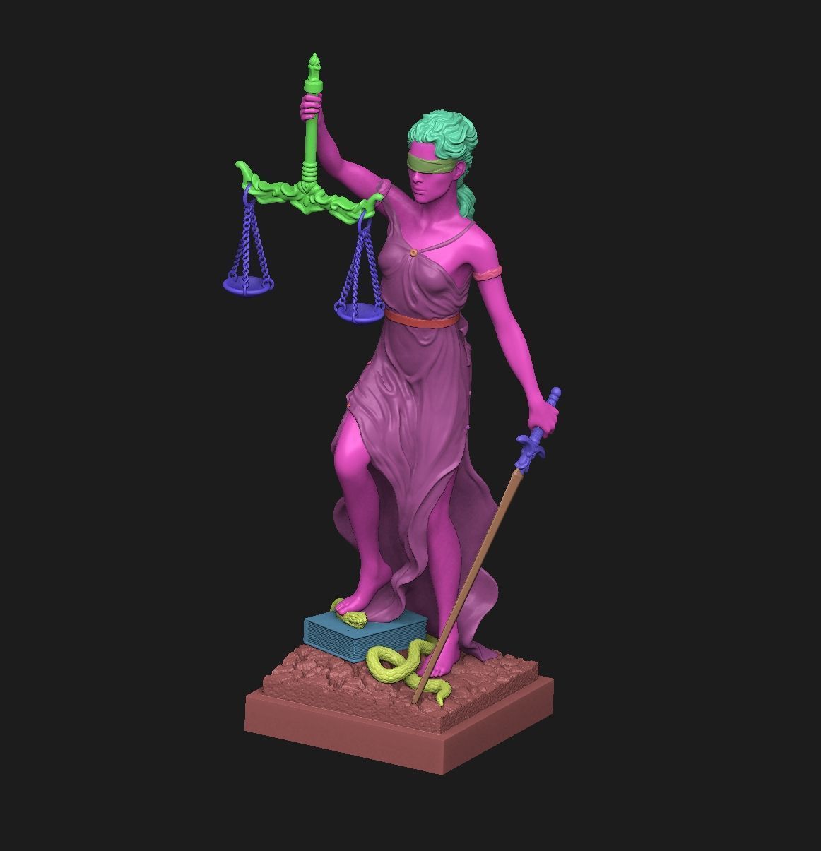 Lady Justice 3D print model_8