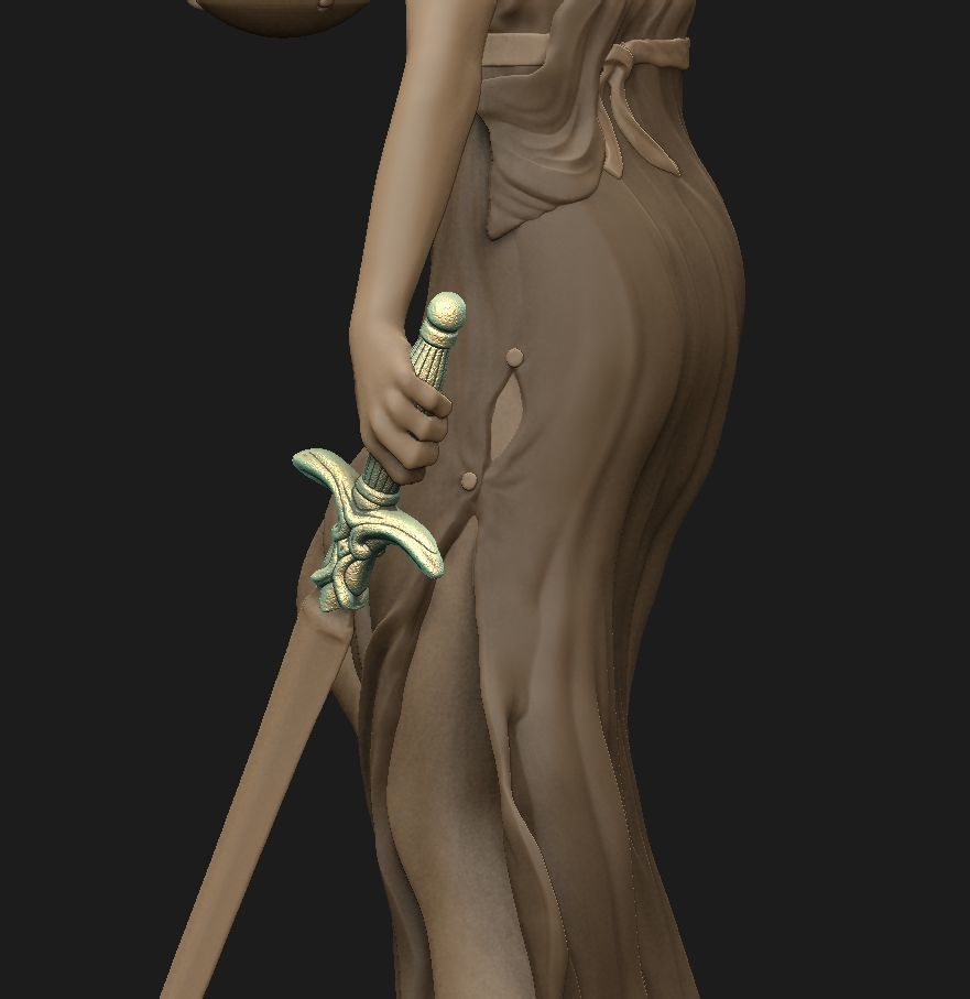 Lady Justice 3D print model_6
