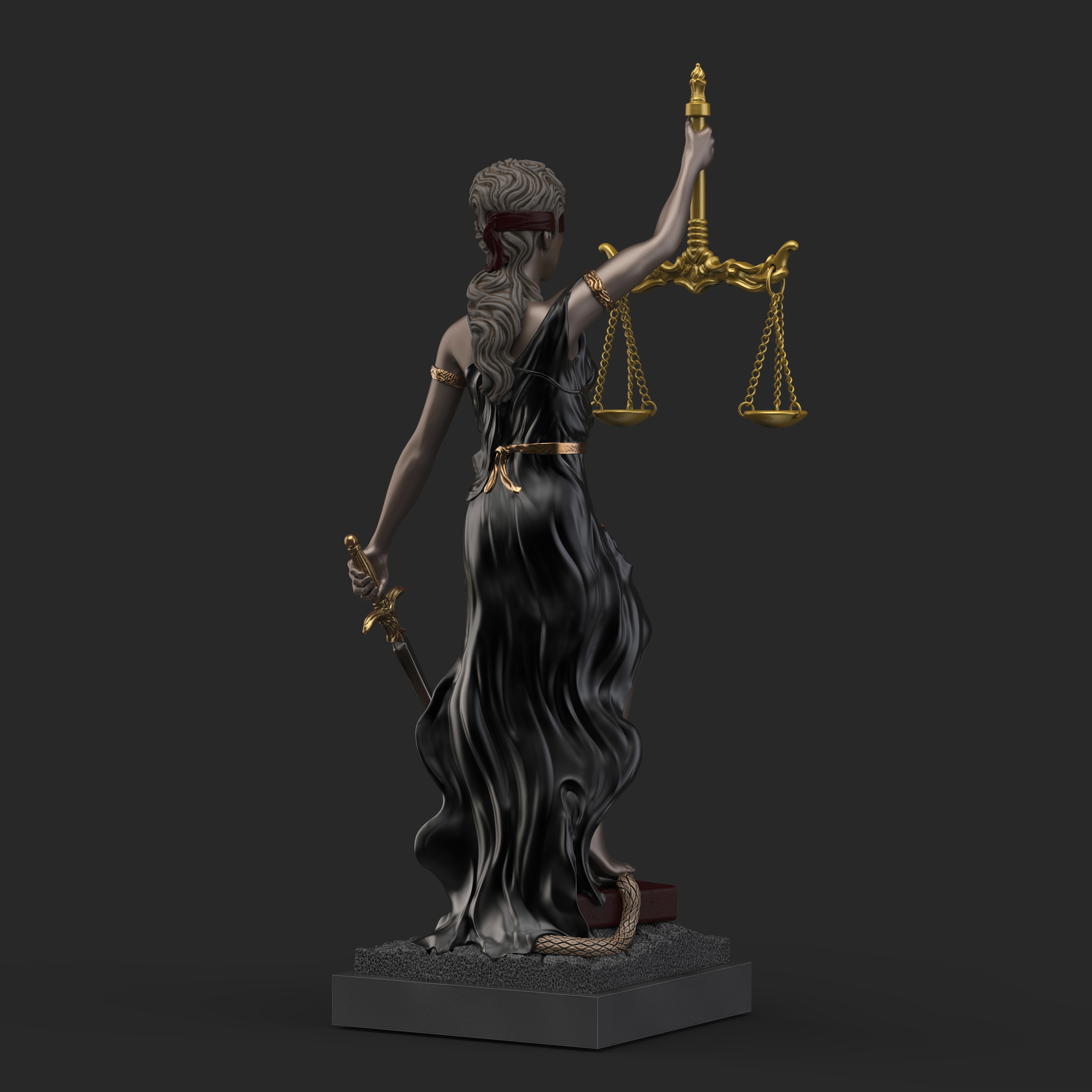 Lady Justice 3D print model_2