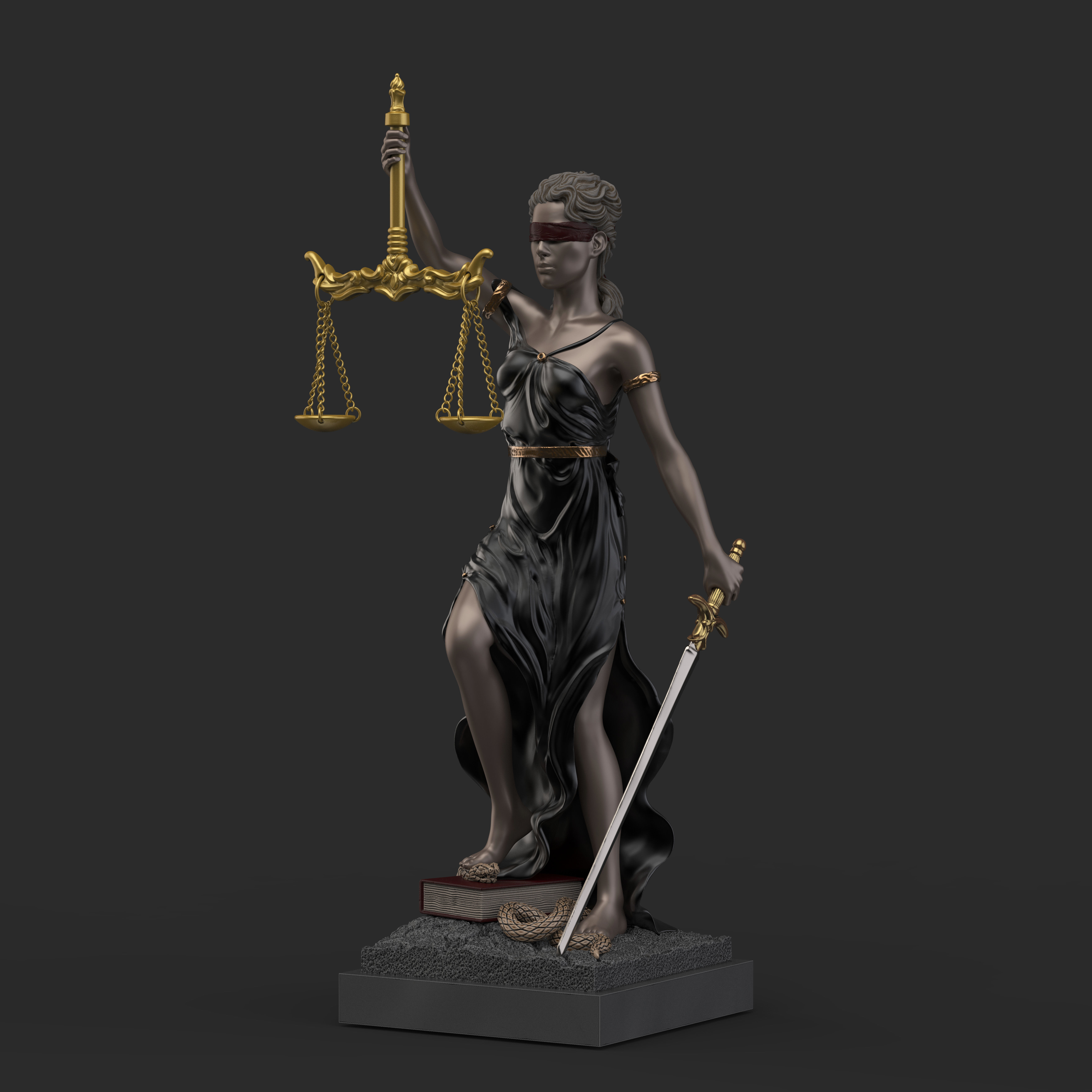 Lady Justice 3D print model_1