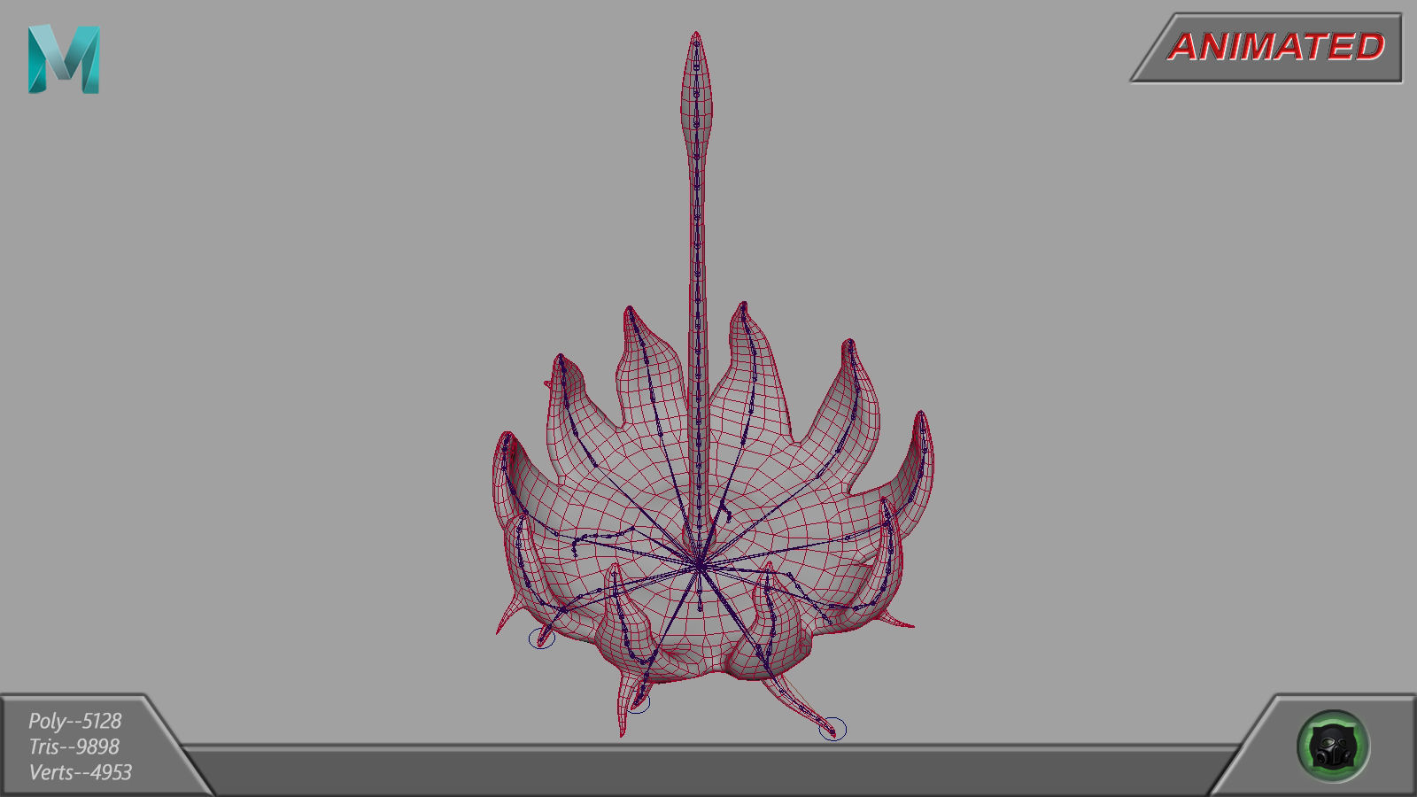 Alien flora 44 Low-poly 3D model_11