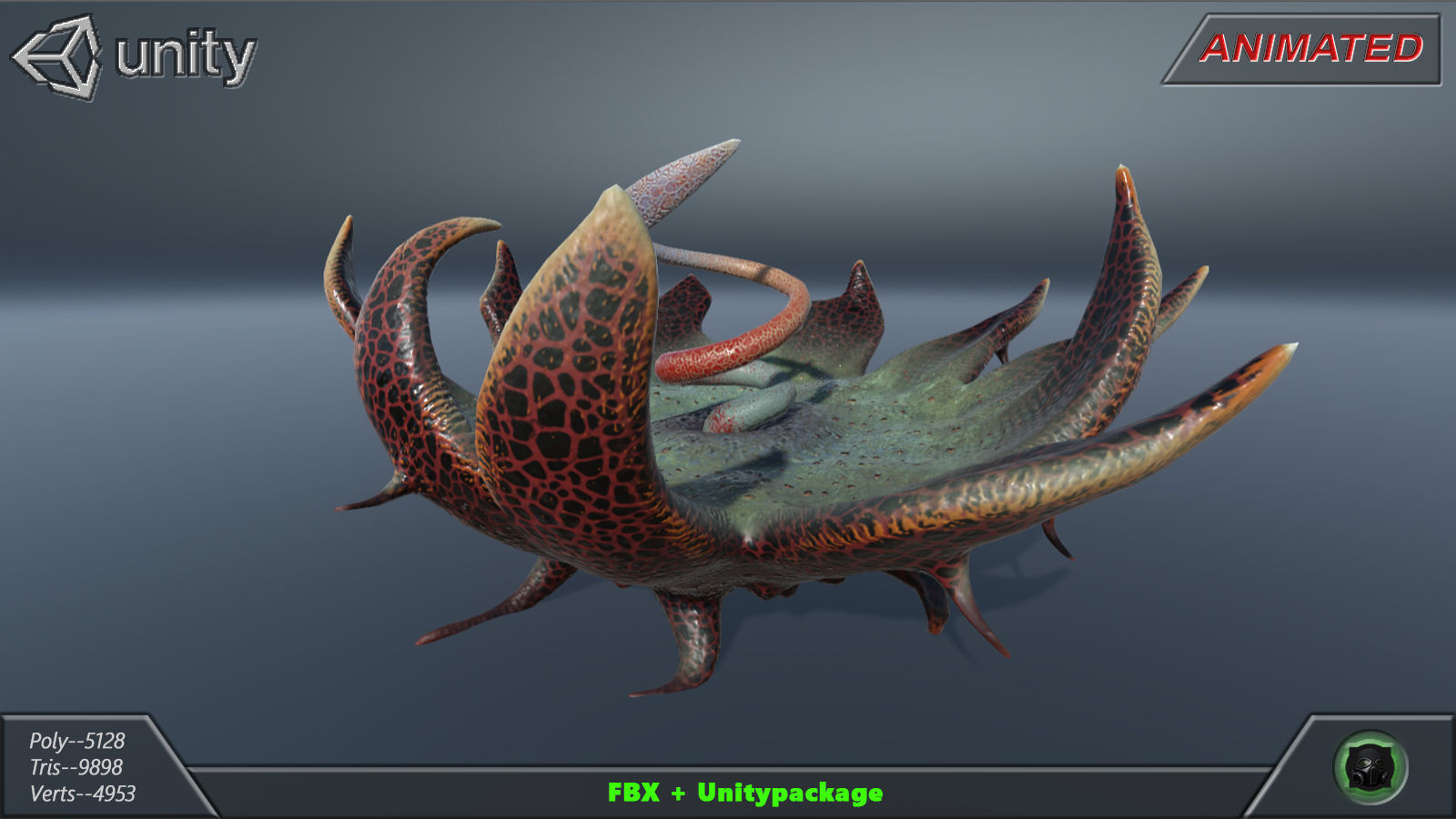 Alien flora 44 Low-poly 3D model_10