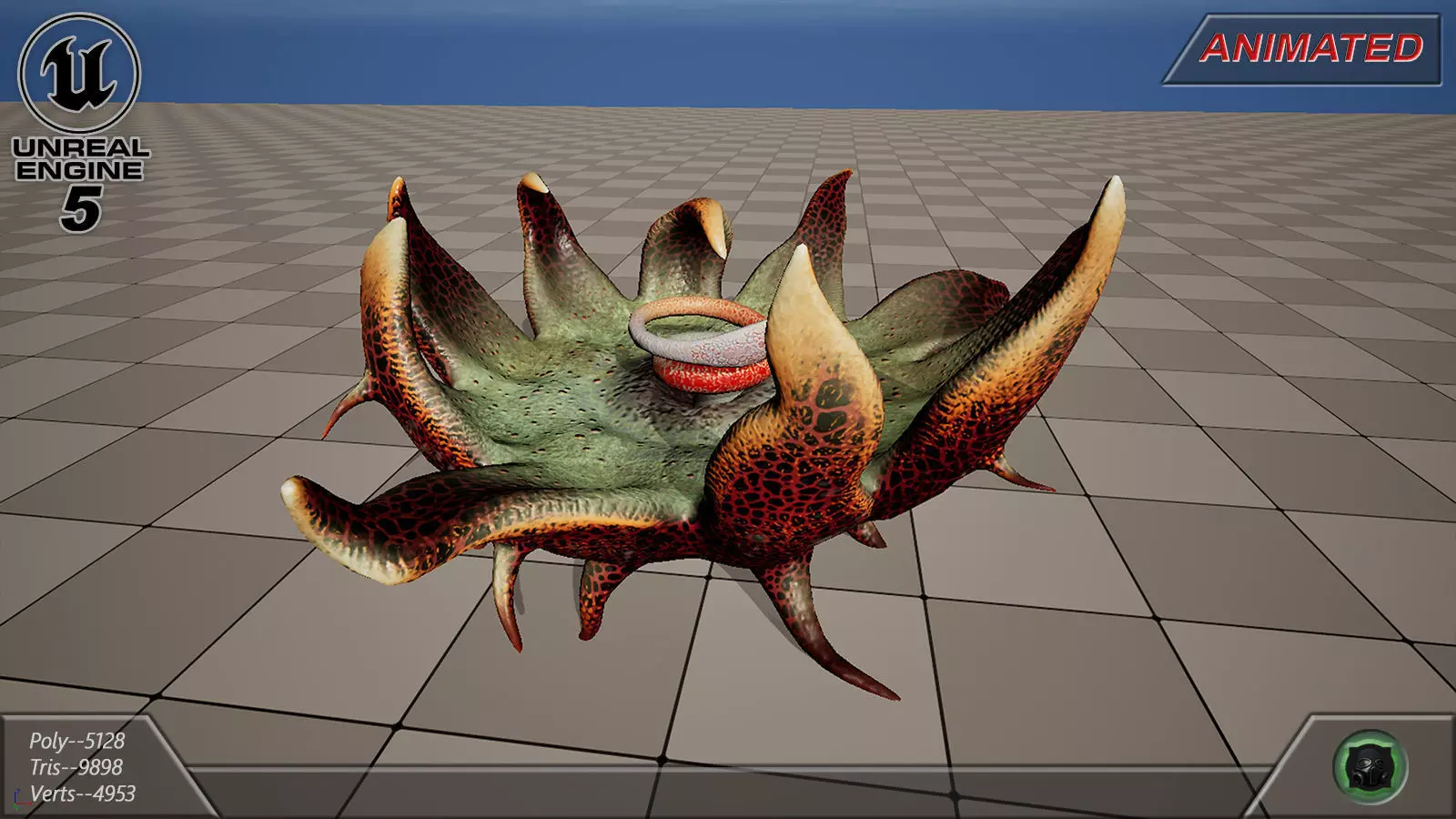 Alien flora 44 Low-poly 3D model_3