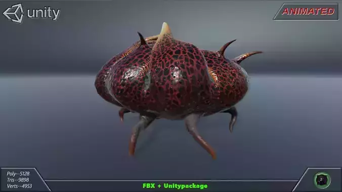 Alien flora 44 Low-poly 3D model