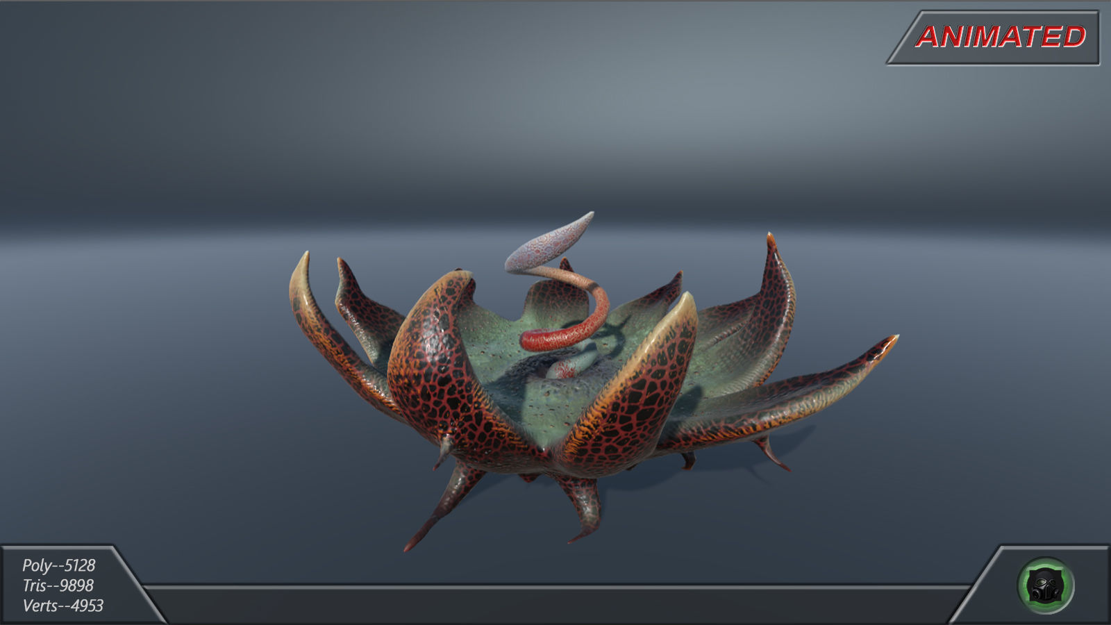 Alien flora 44 Low-poly 3D model_9